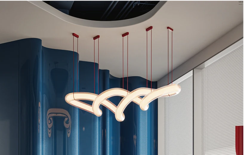 Sculptural pendant lighting