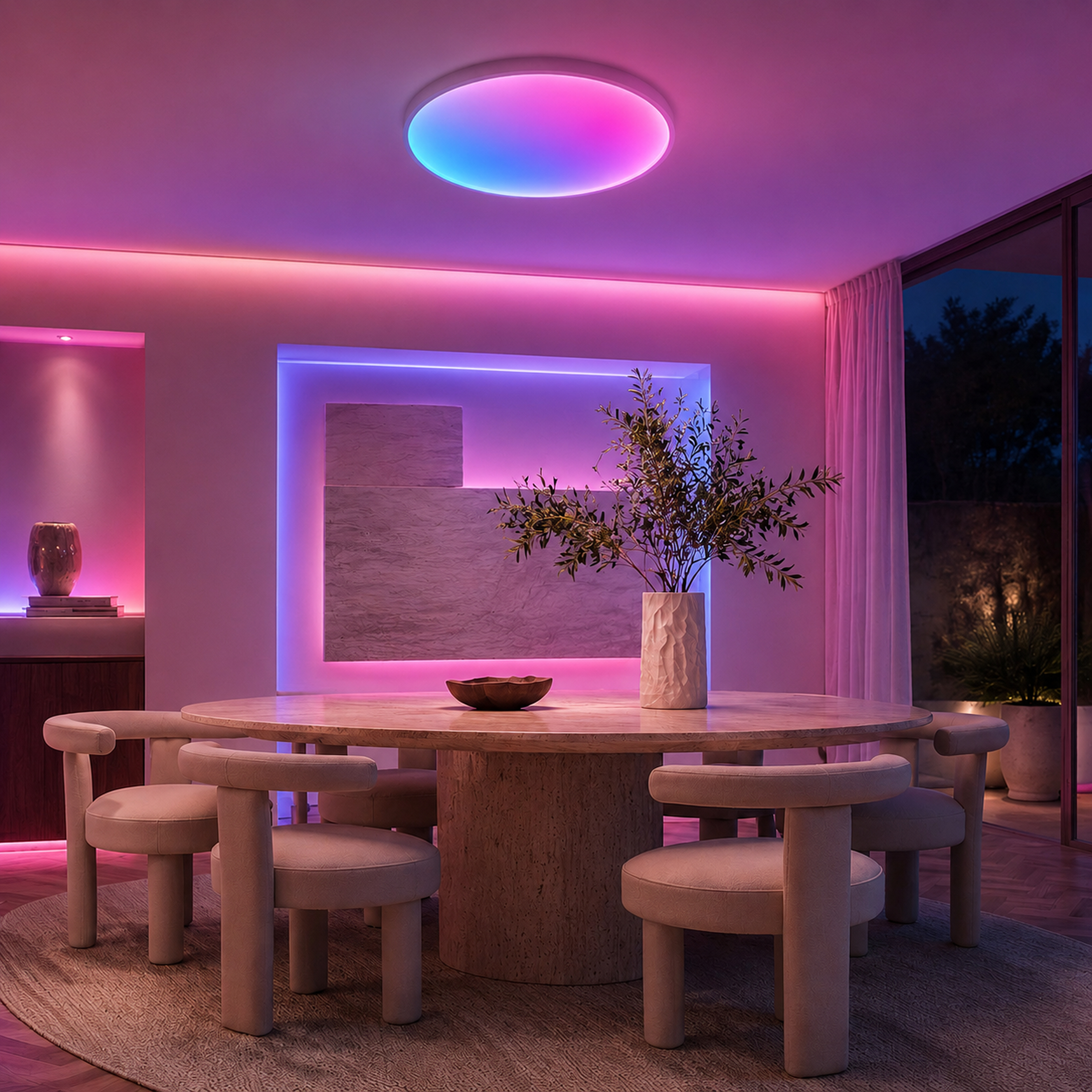 SPACE361 RGB Skyline Round Ceiling Light - Ambient Lights - gallery image