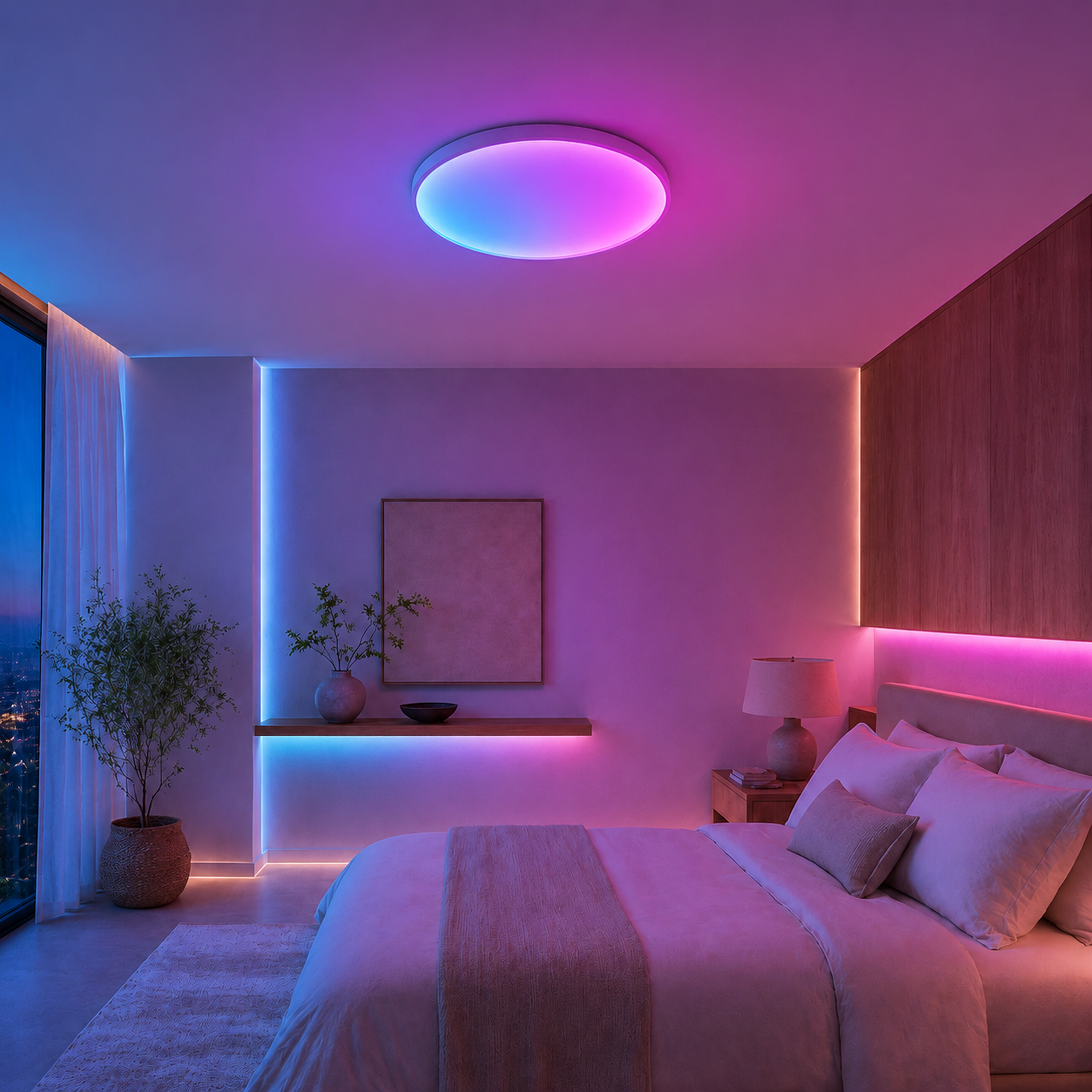 SPACE361 RGB Skyline Round Ceiling Light - Ambient Lights - gallery image