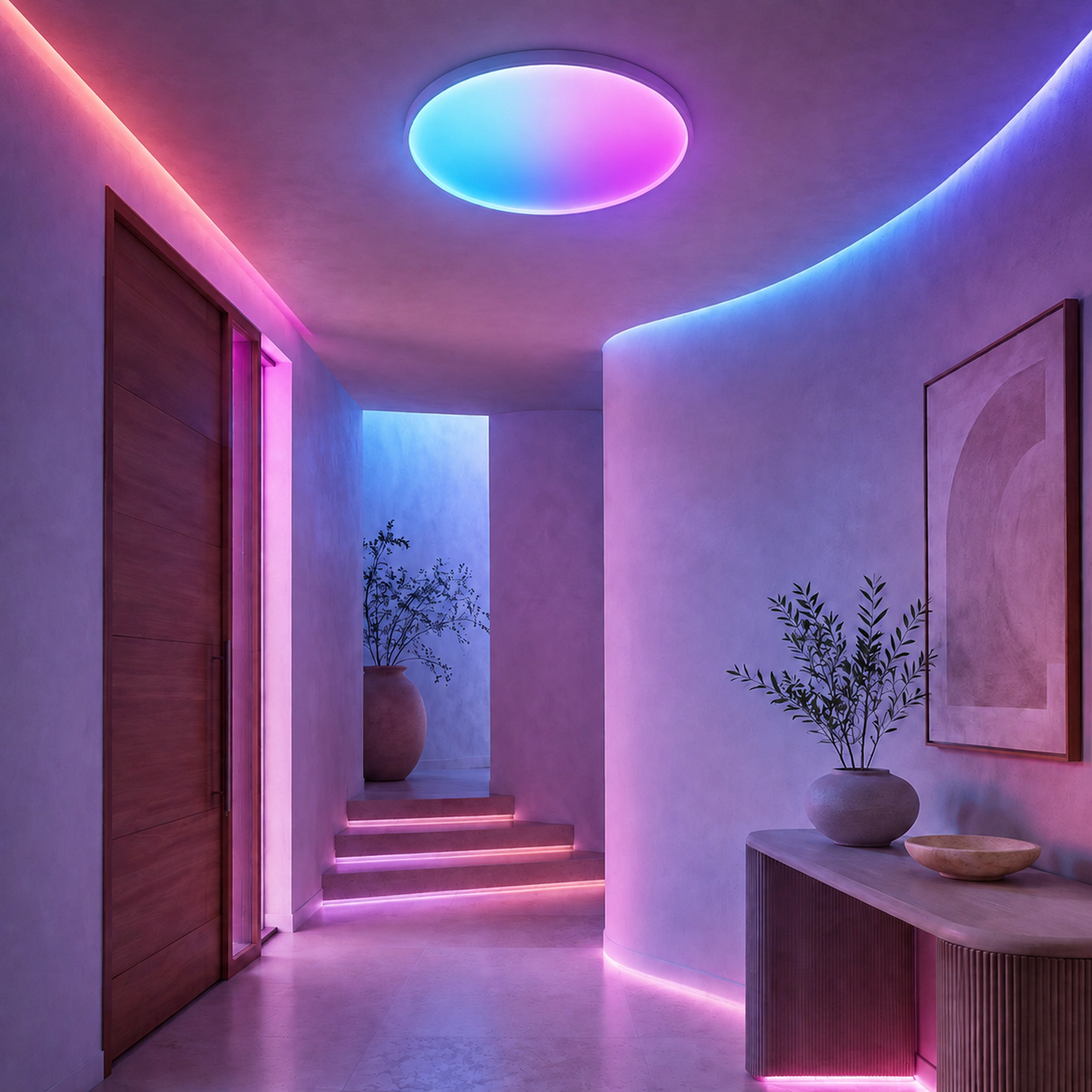 SPACE361 RGB Skyline Round Ceiling Light - Ambient Lights - gallery image