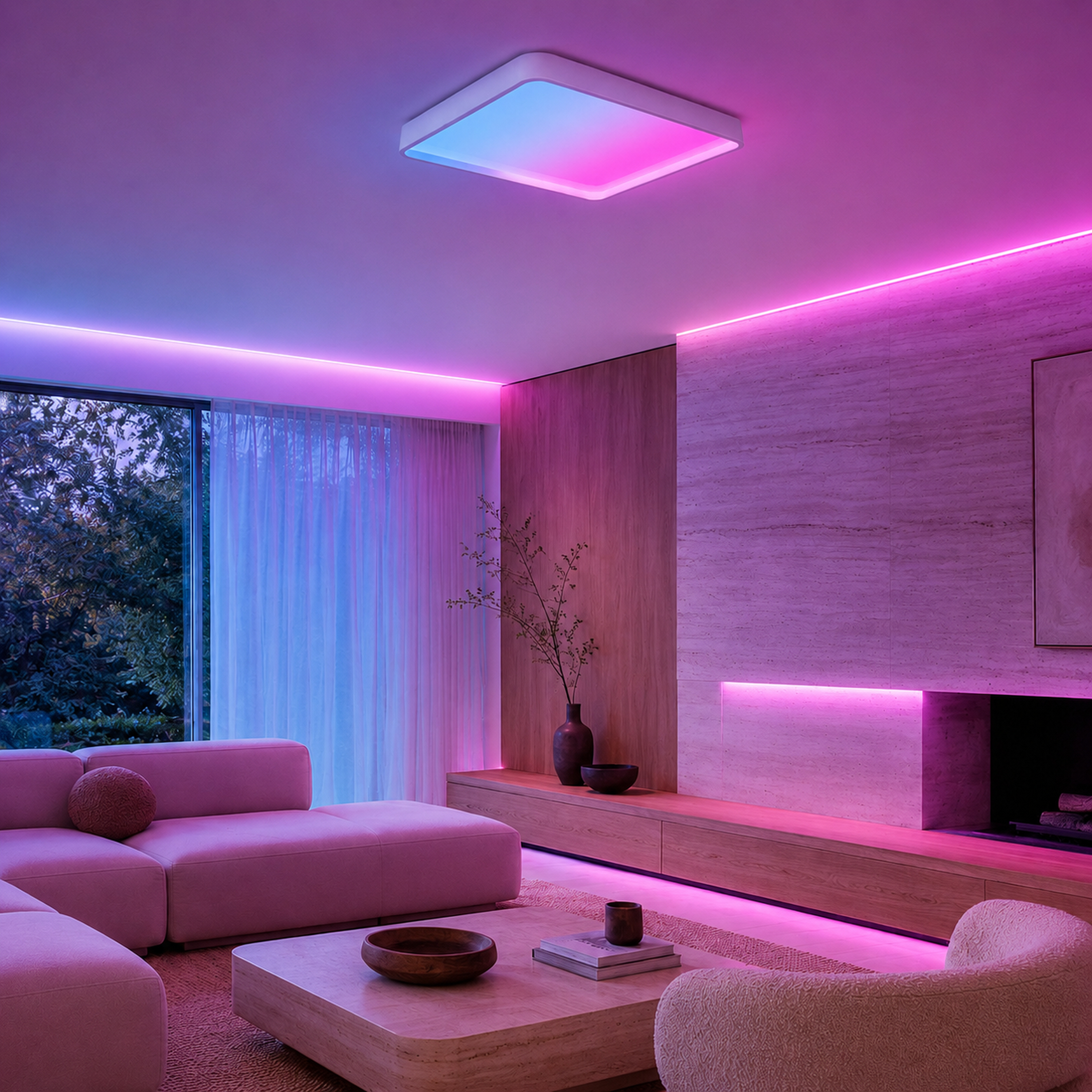 SPACE361 RGB Skyline Square Ceiling Light - Ambient Lights - gallery image