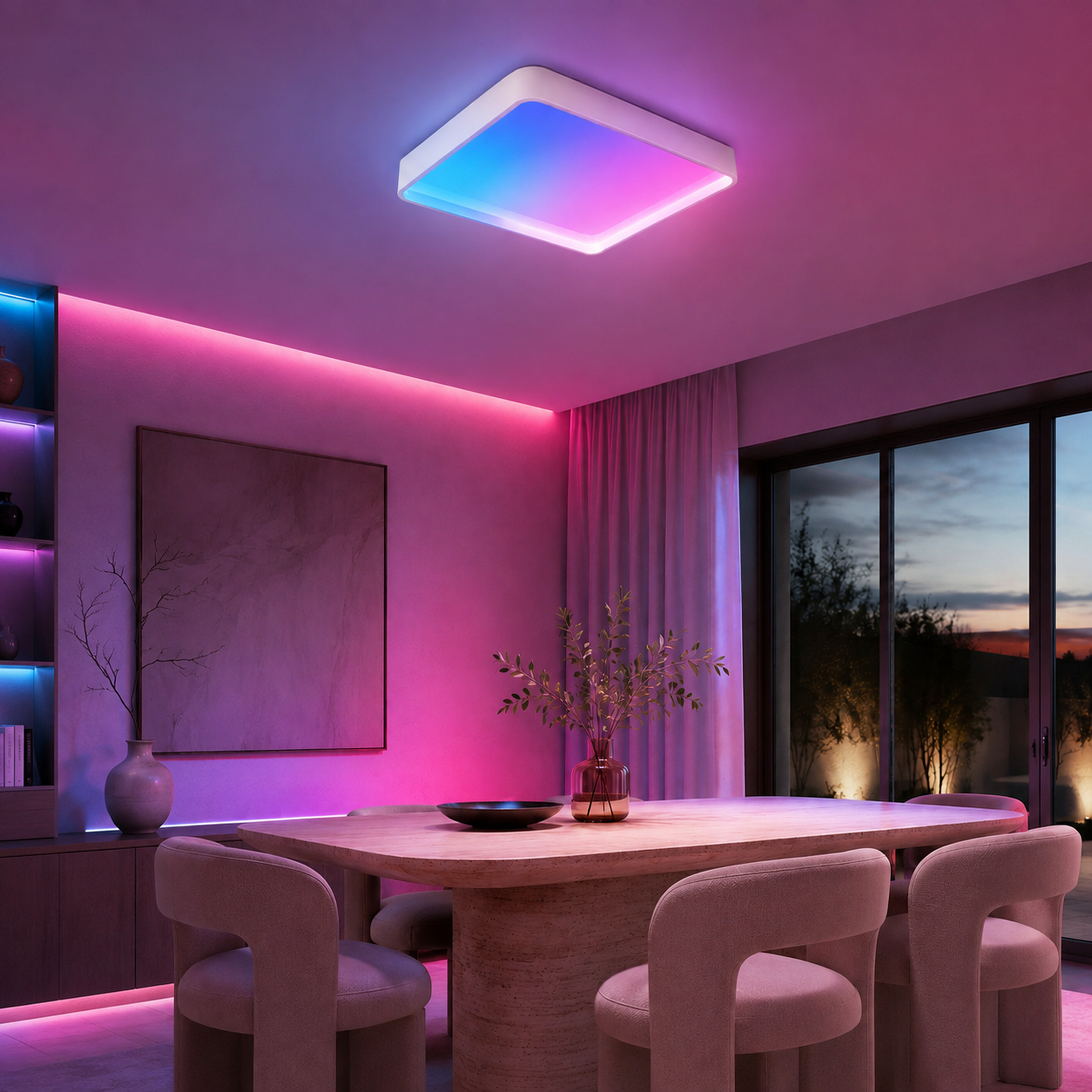 SPACE361 RGB Skyline Square Ceiling Light - Ambient Lights - gallery image