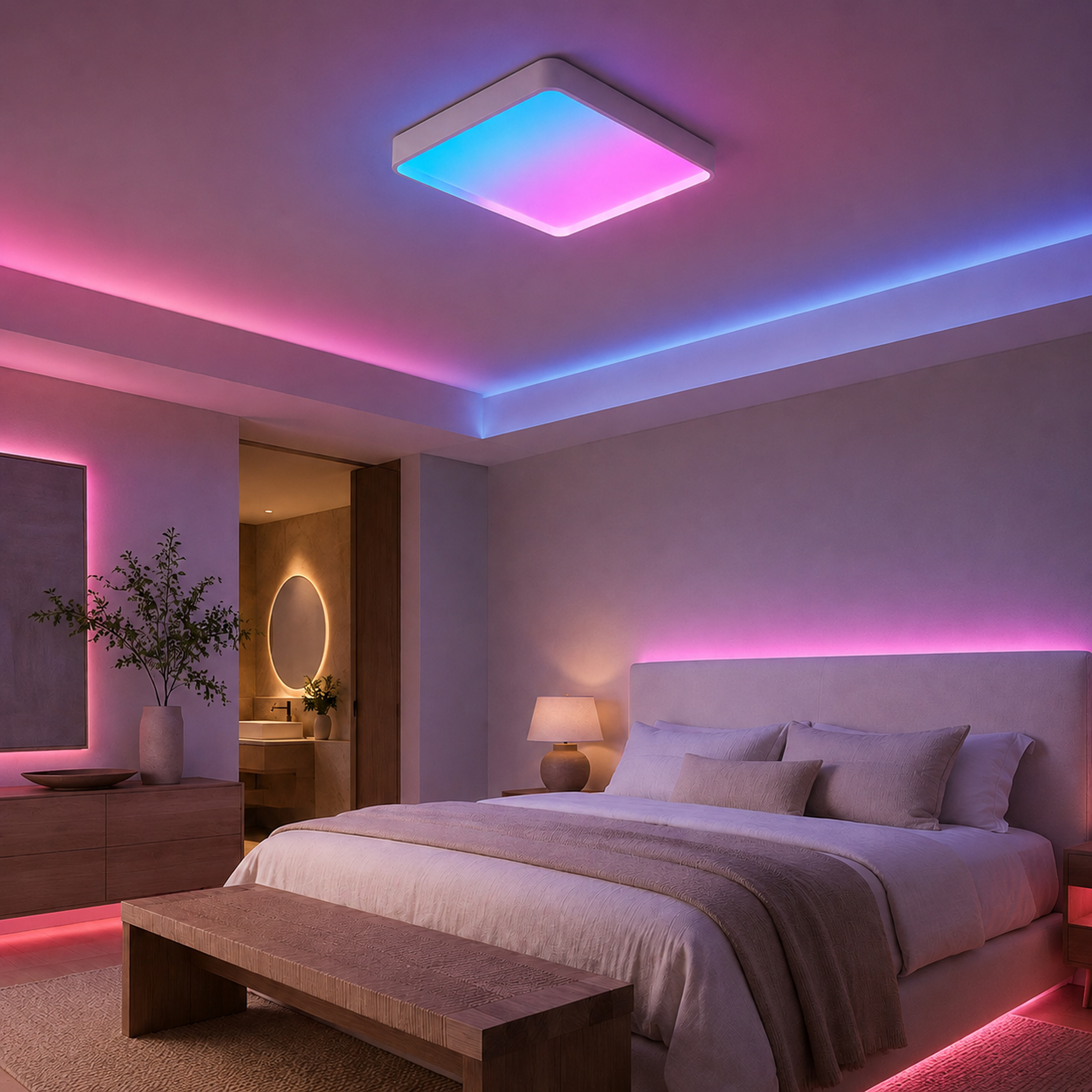 SPACE361 RGB Skyline Square Ceiling Light - Ambient Lights - gallery image