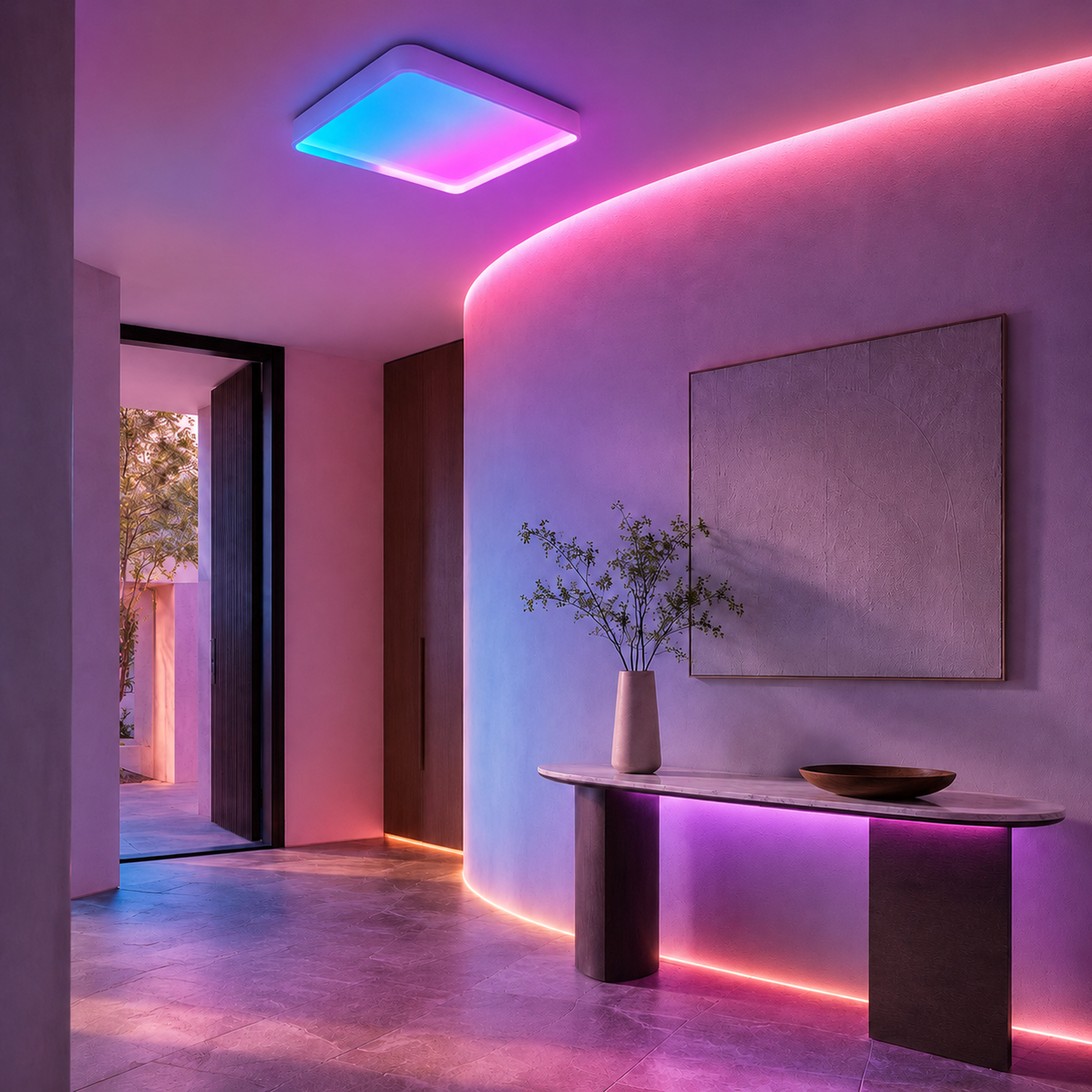 SPACE361 RGB Skyline Square Ceiling Light - Ambient Lights - gallery image