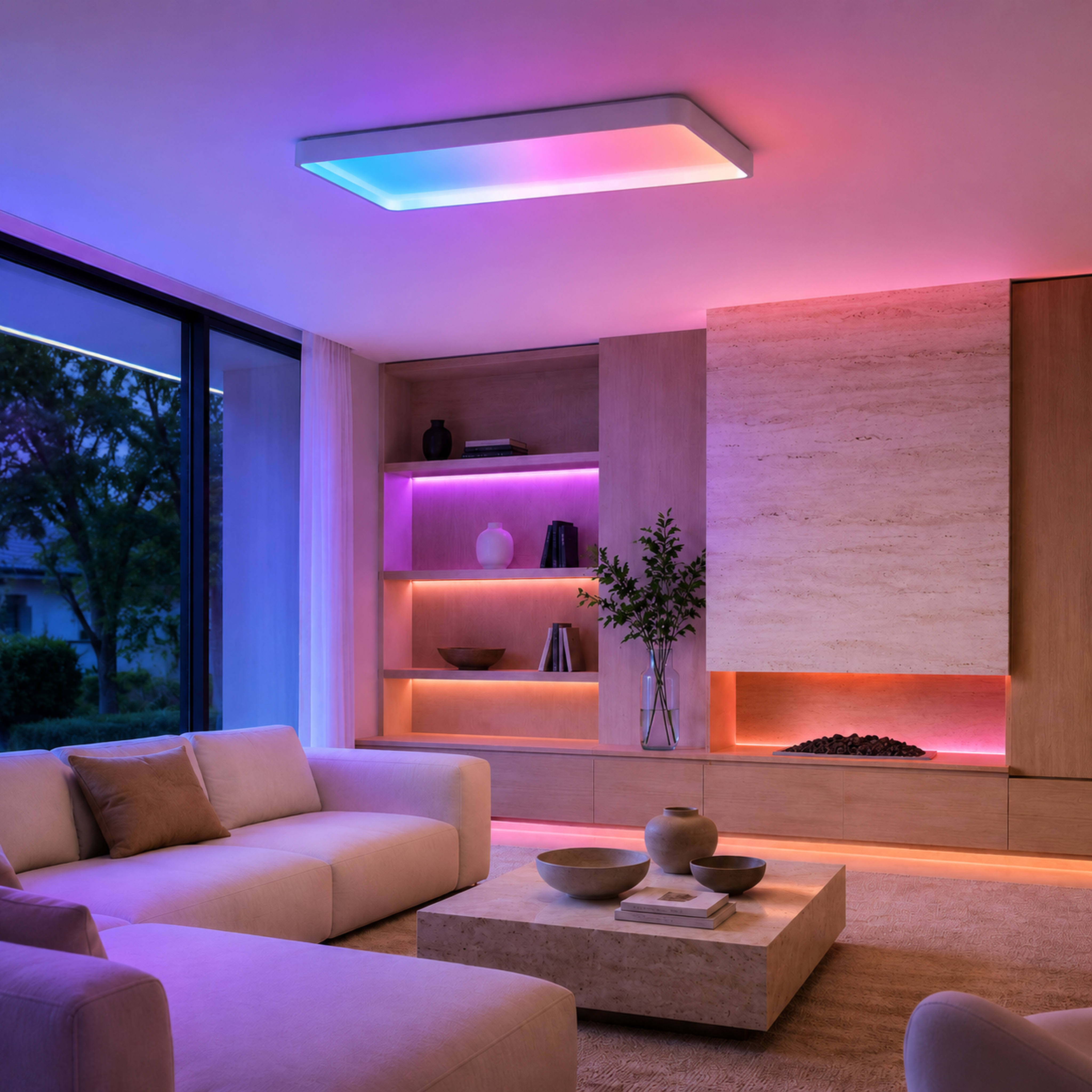SPACE361 RGB Skyline Rectangular Ceiling Light - Ambient Lights - gallery image