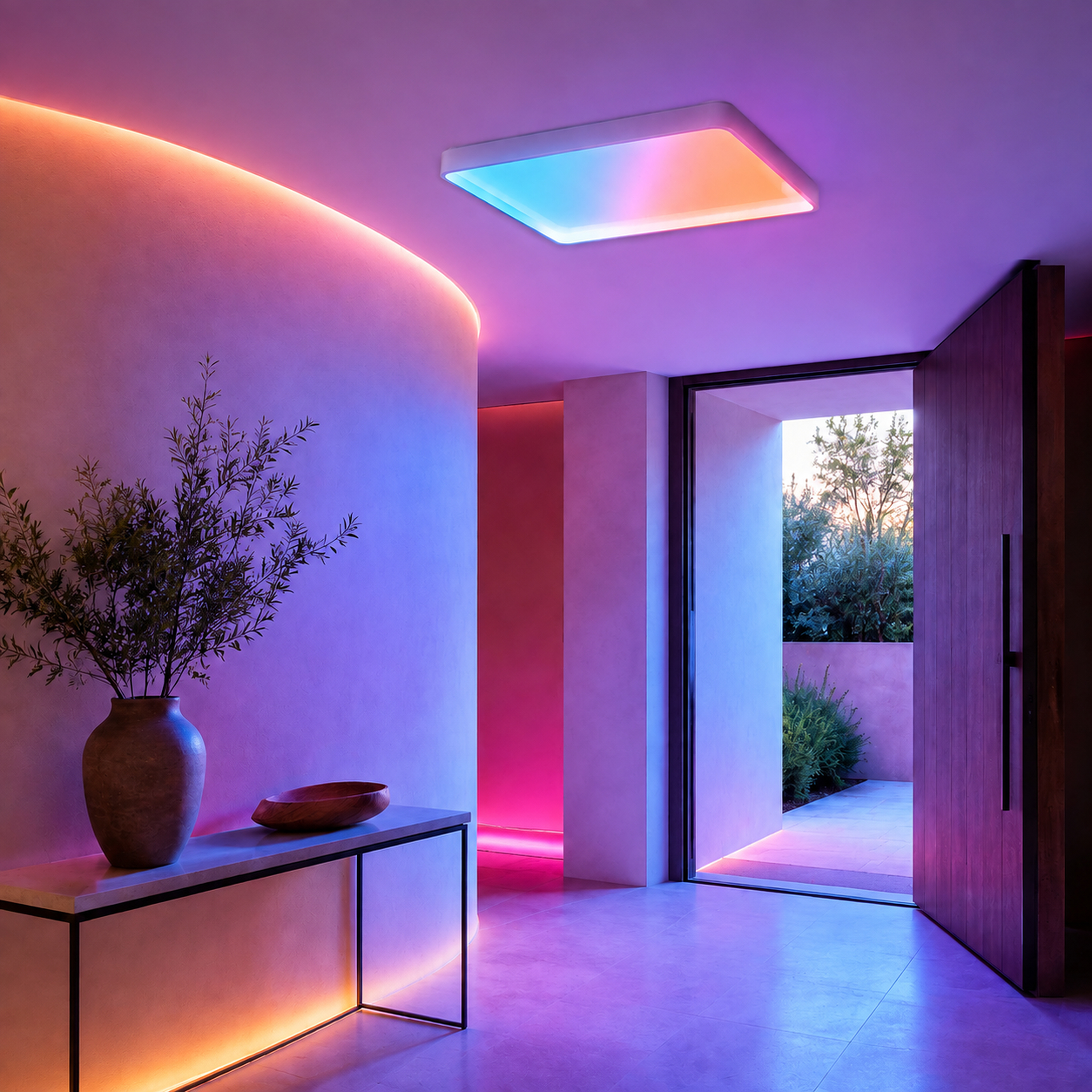 SPACE361 RGB Skyline Rectangular Ceiling Light - Ambient Lights - gallery image