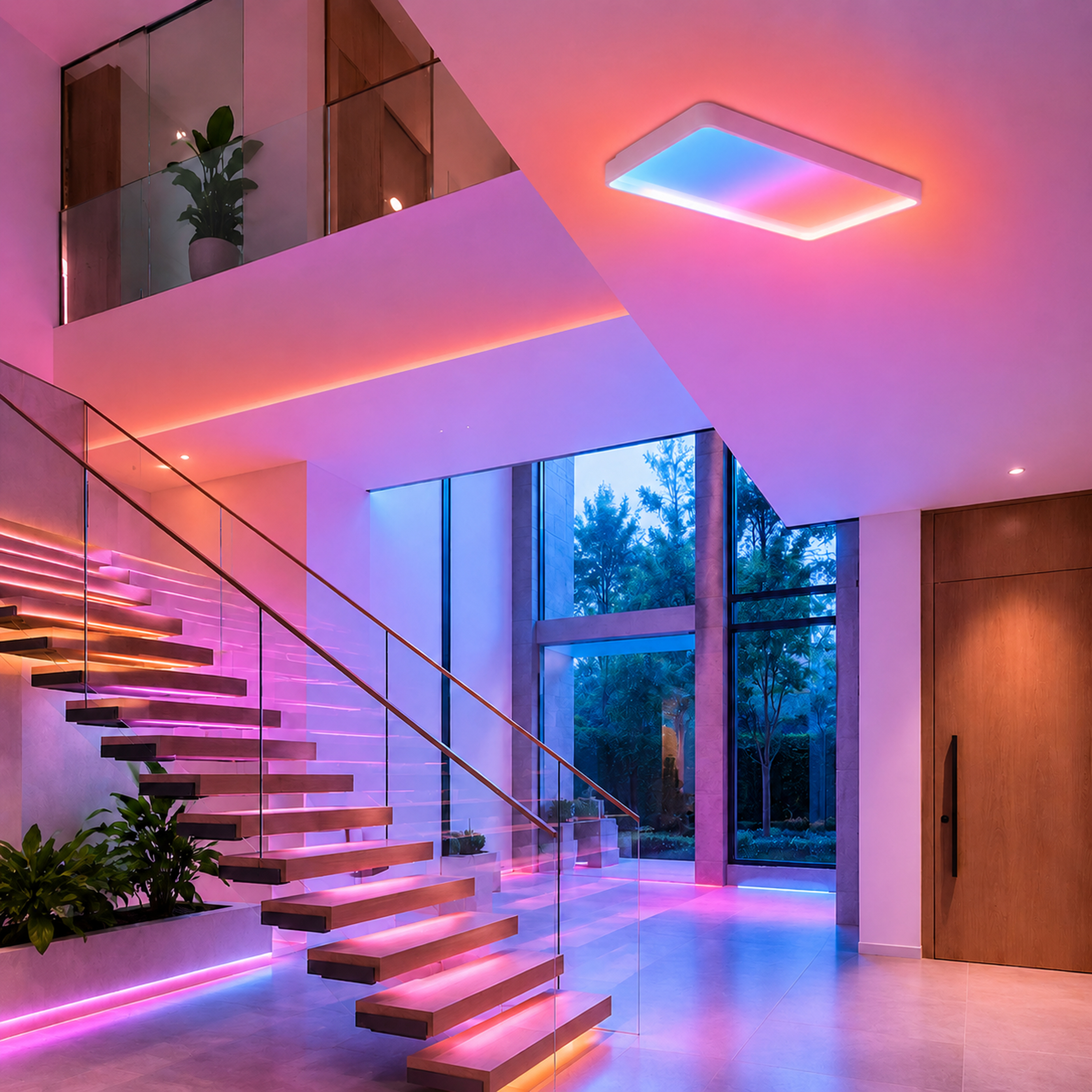 SPACE361 RGB Skyline Rectangular Ceiling Light - Ambient Lights - gallery image