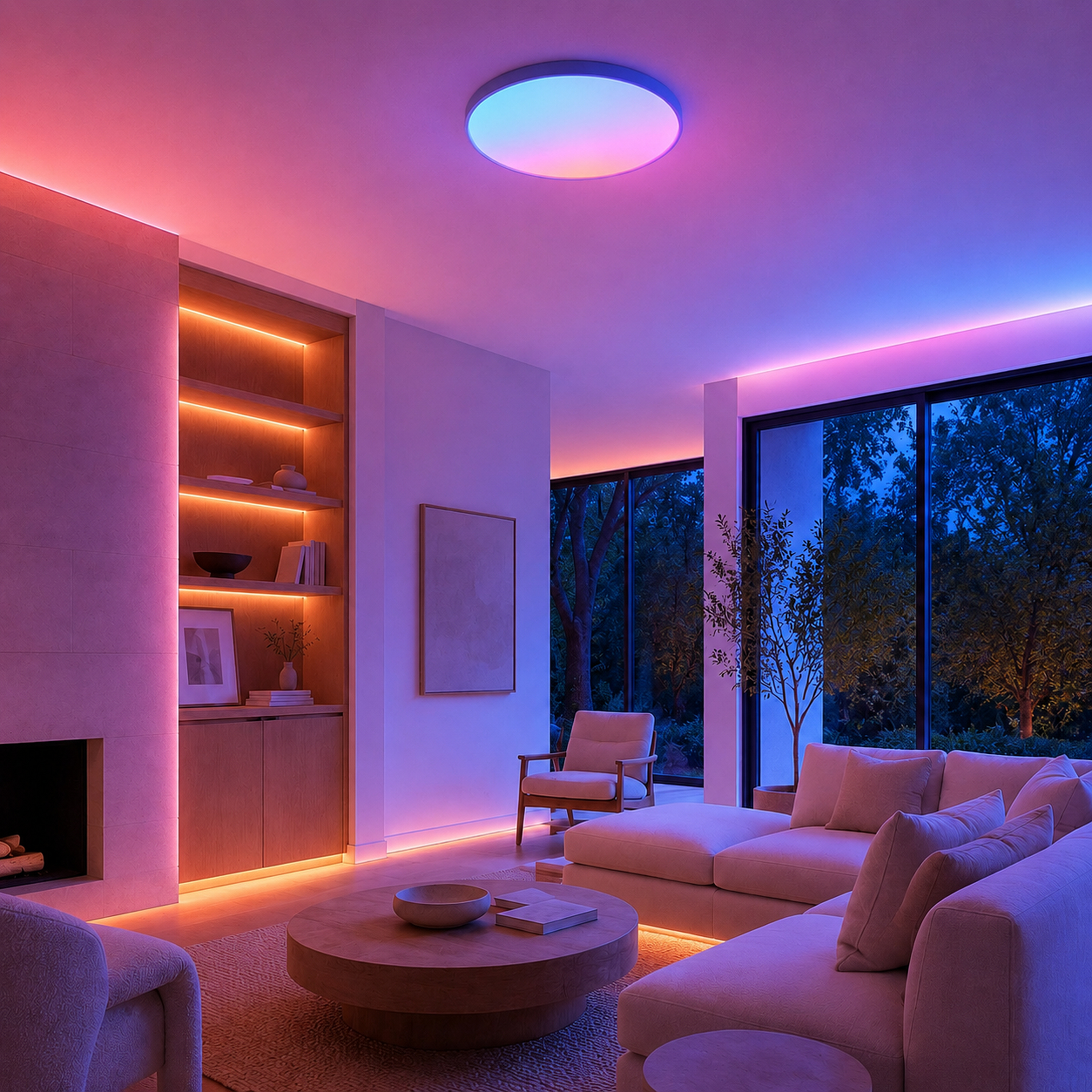 SPACE361 RGB No-Skyline Round Ceiling Light - Ambient Lights - gallery image