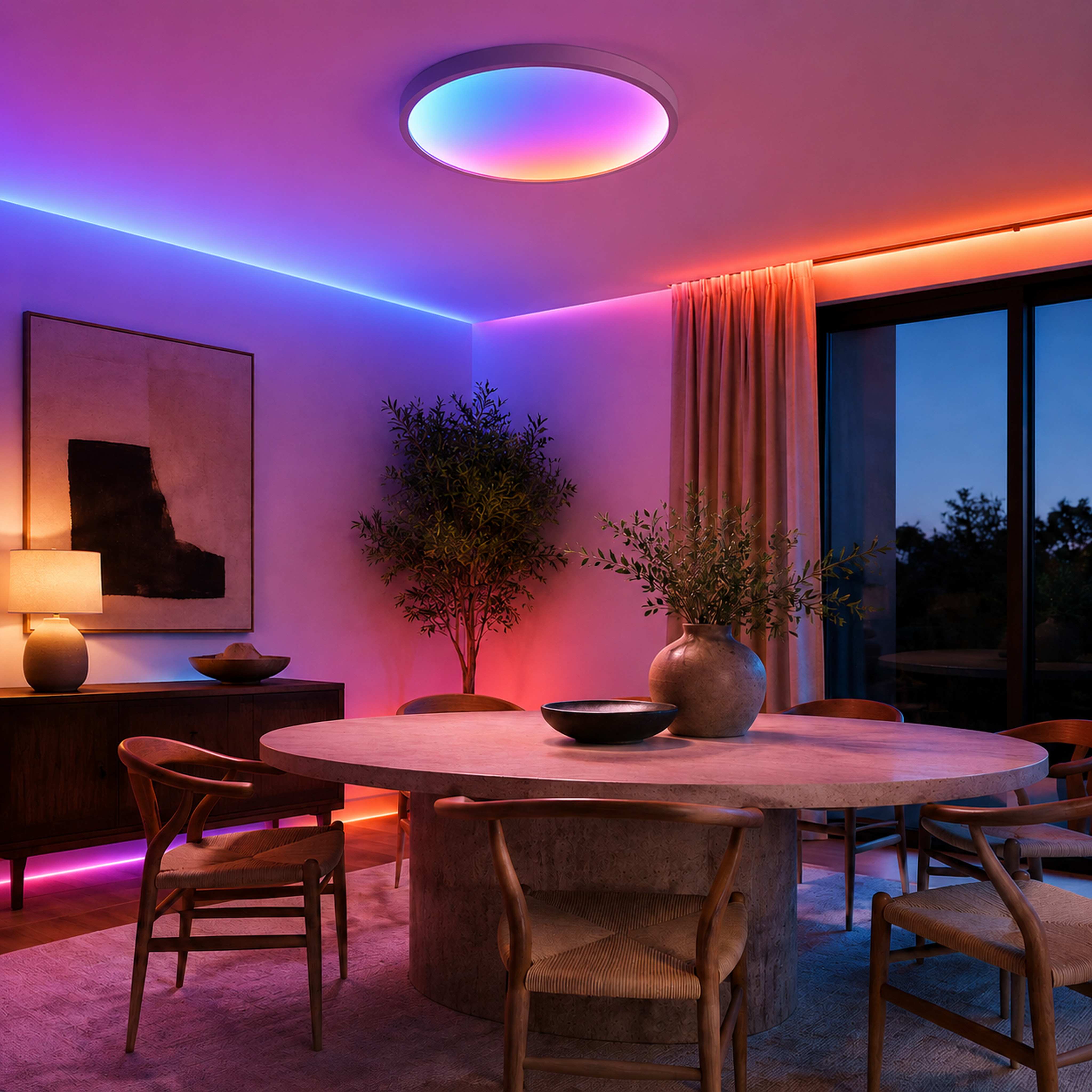 SPACE361 RGB No-Skyline Round Ceiling Light - Ambient Lights - gallery image