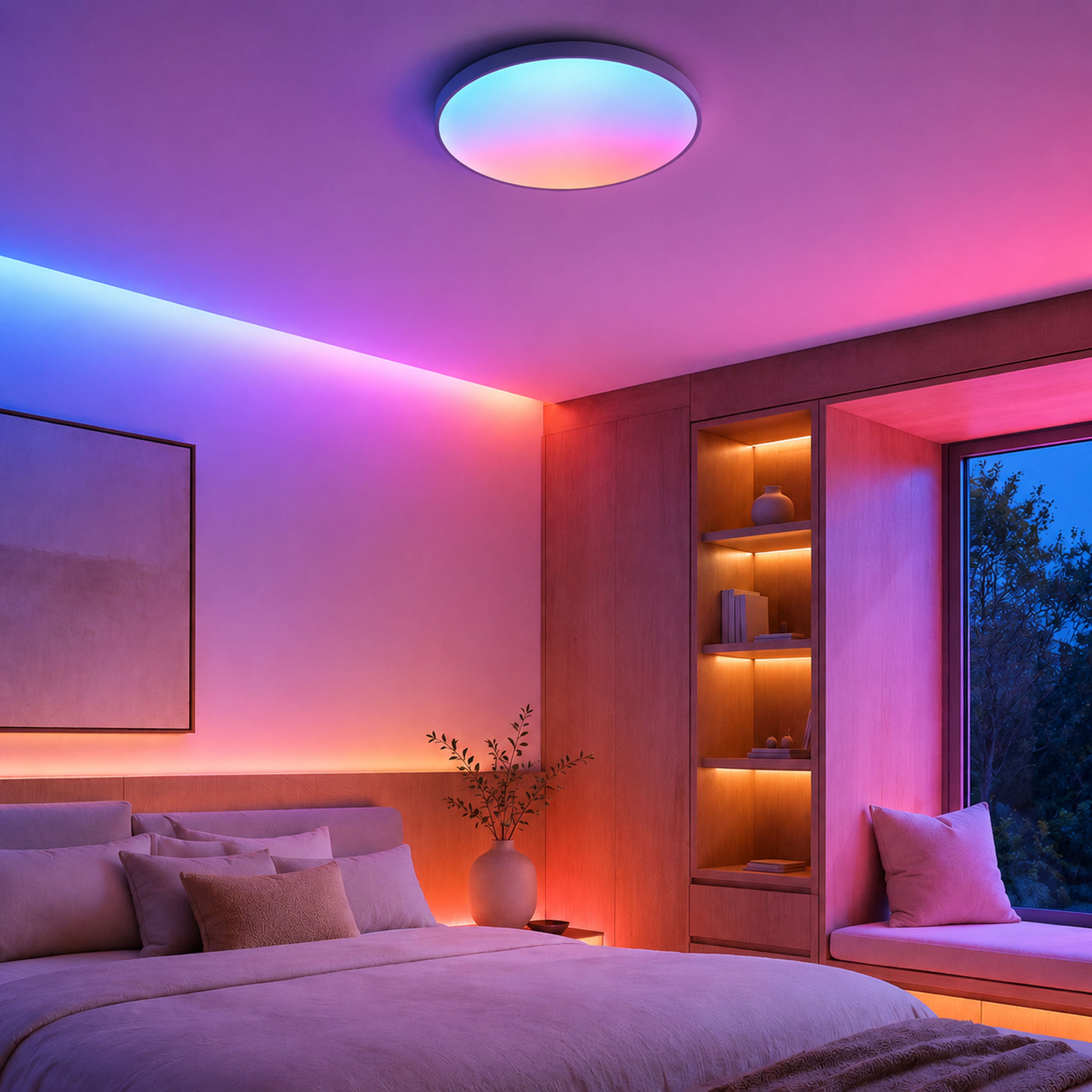 SPACE361 RGB No-Skyline Round Ceiling Light - Ambient Lights - gallery image