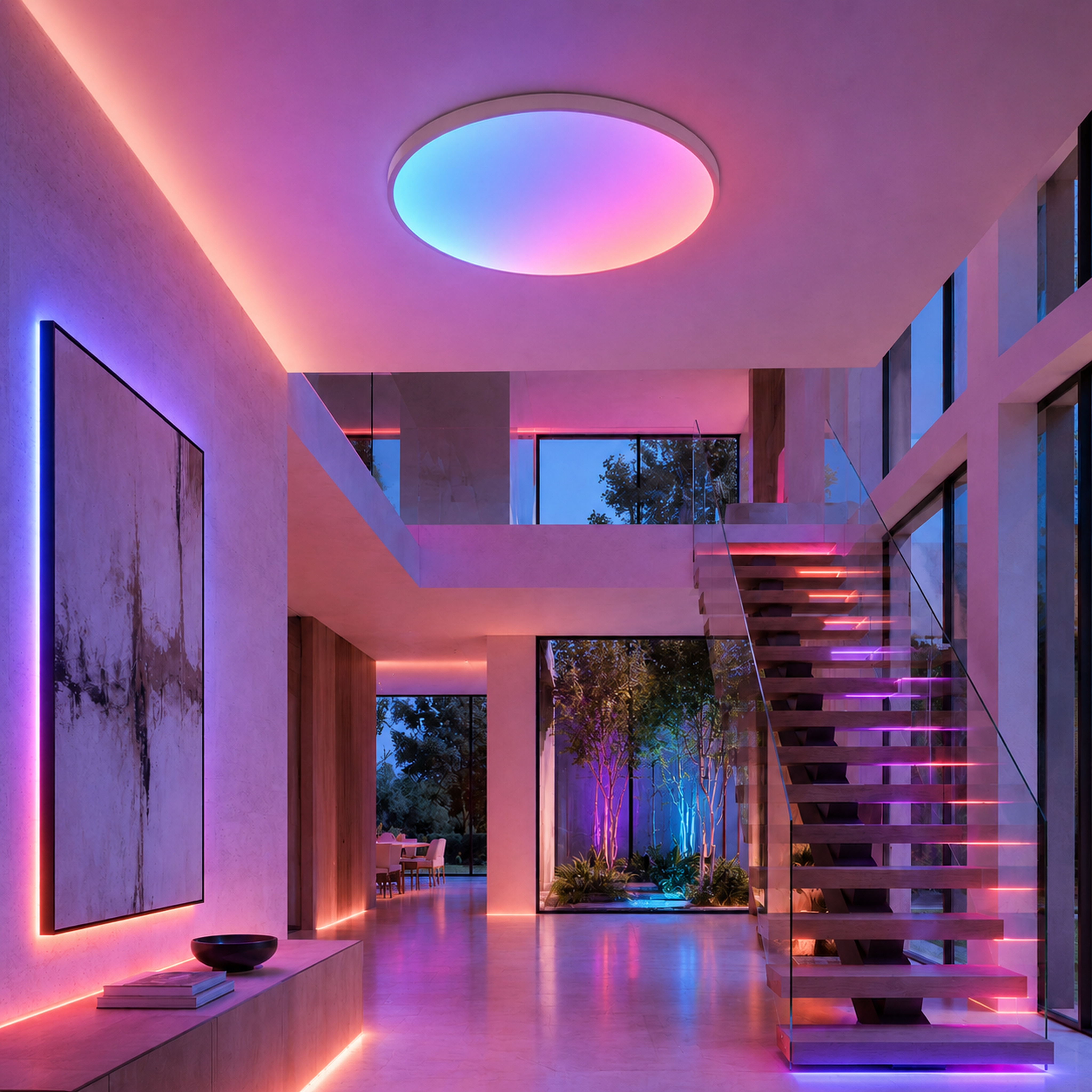 SPACE361 RGB No-Skyline Round Ceiling Light - Ambient Lights - gallery image