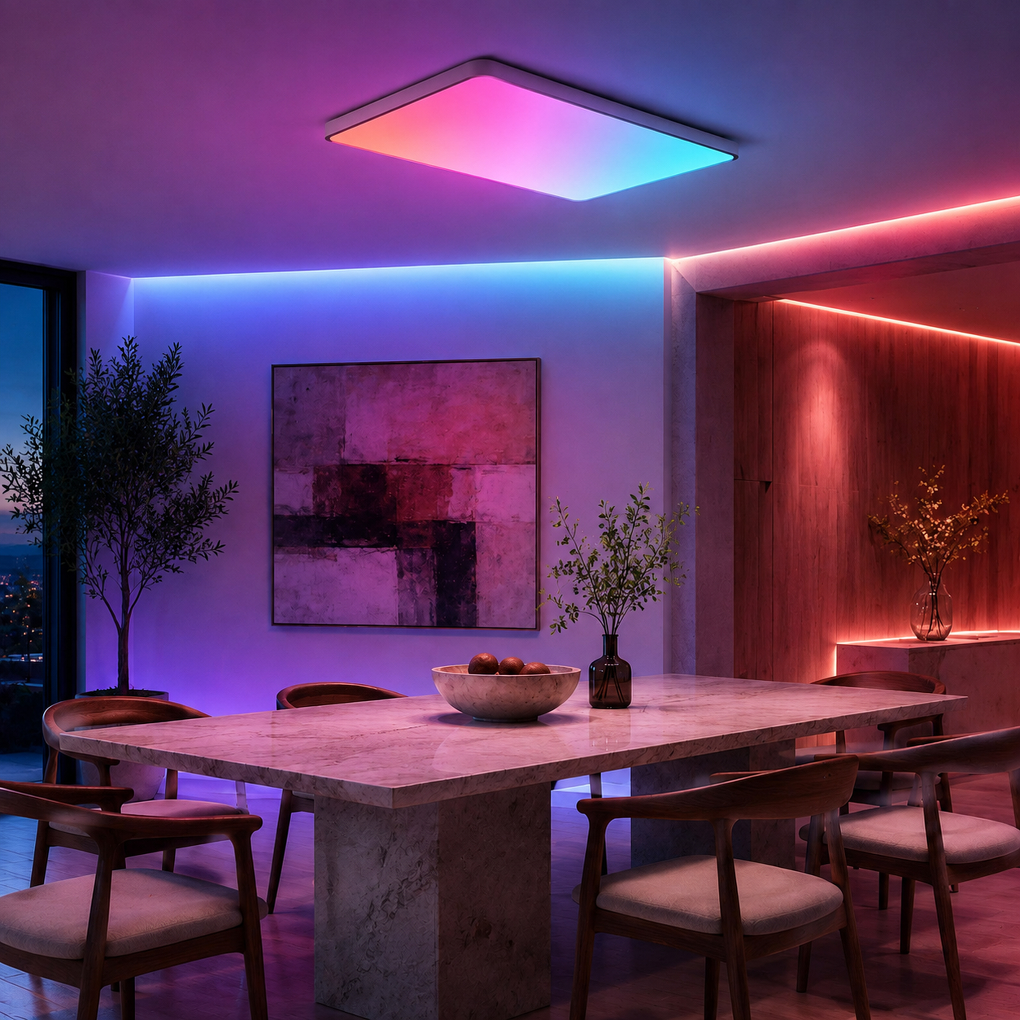SPACE361 RGB No-Skyline Rectangular Ceiling Light - Ambient Lights - gallery image