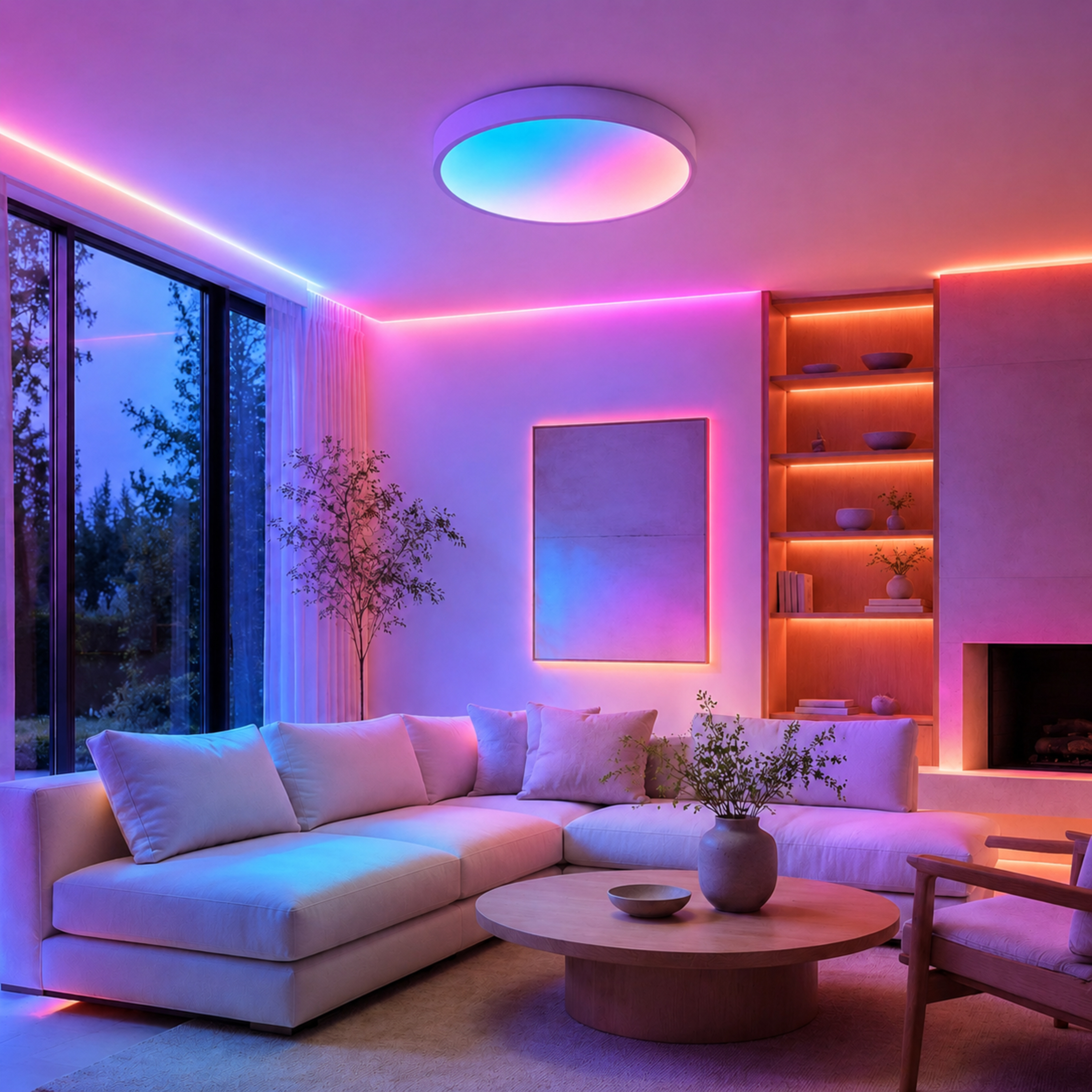 SPACE361 RGB Full-Blister Round Ceiling Light A - Ambient Lights - gallery image