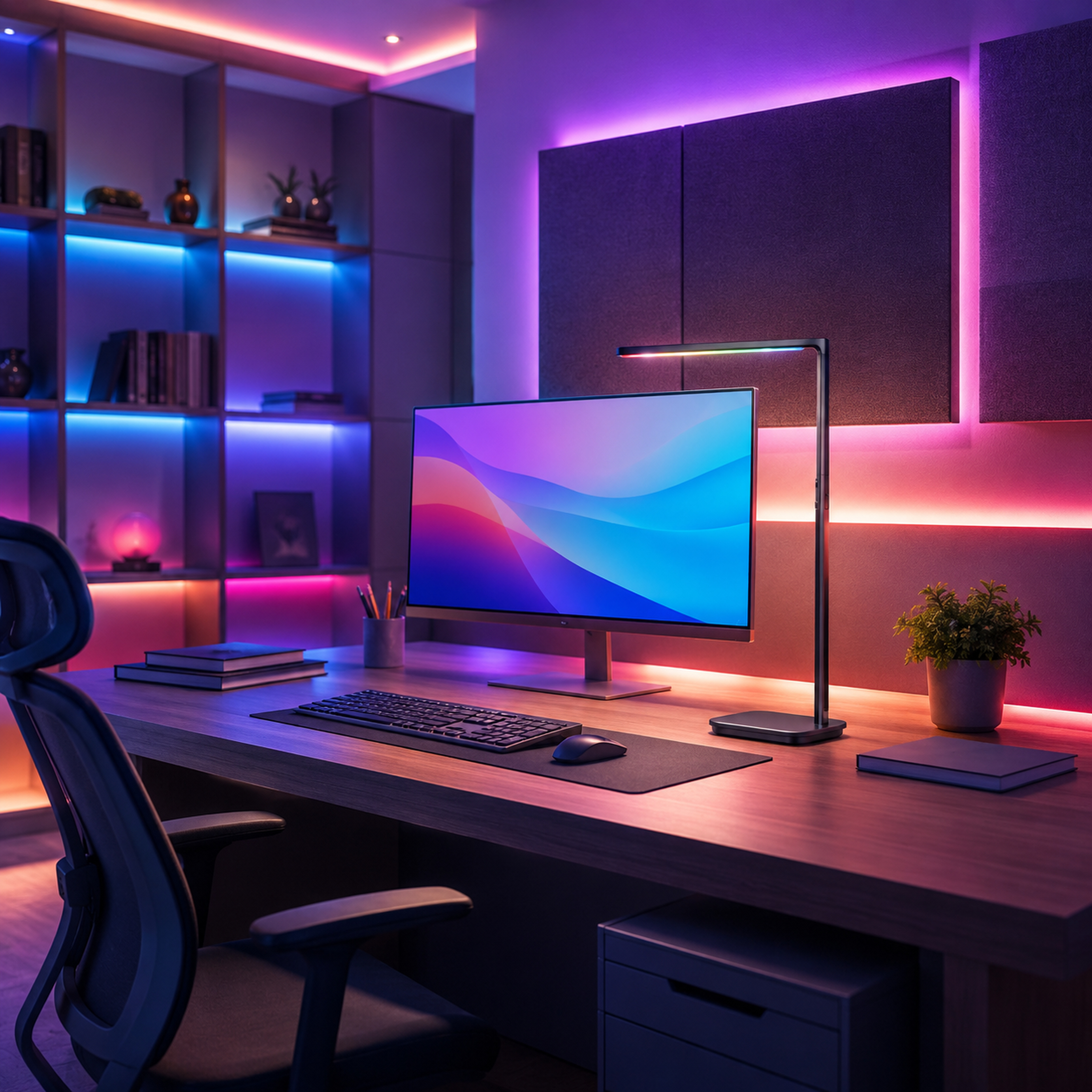 SPACE361 RGB Tabletop Full-Spectrum Eye-Care Lamp - Ambient Lights - gallery image