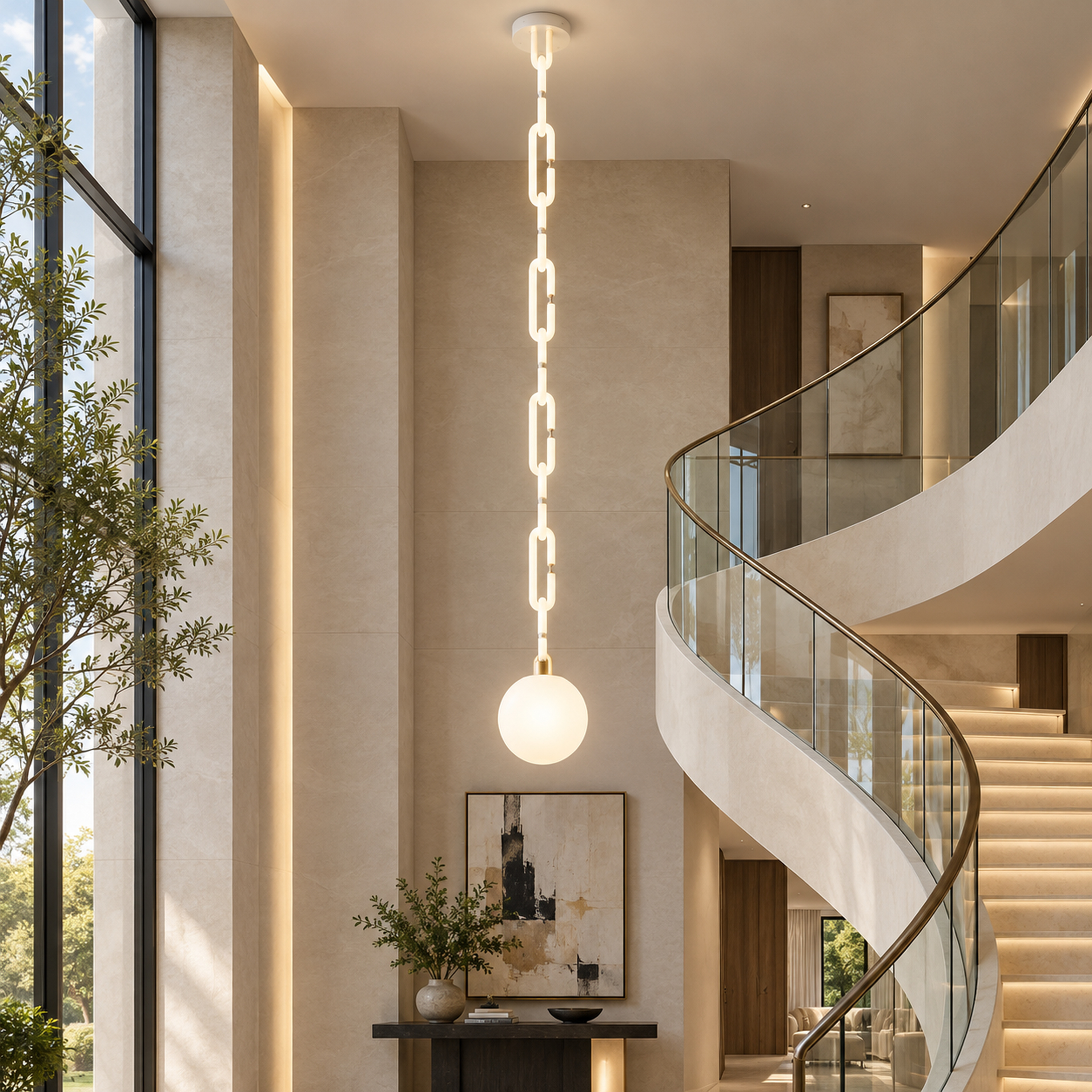 SPACE361 KAITAI Five-Ring Sphere Pendant Light KT-0258-5 - Modern Lamps - gallery image
