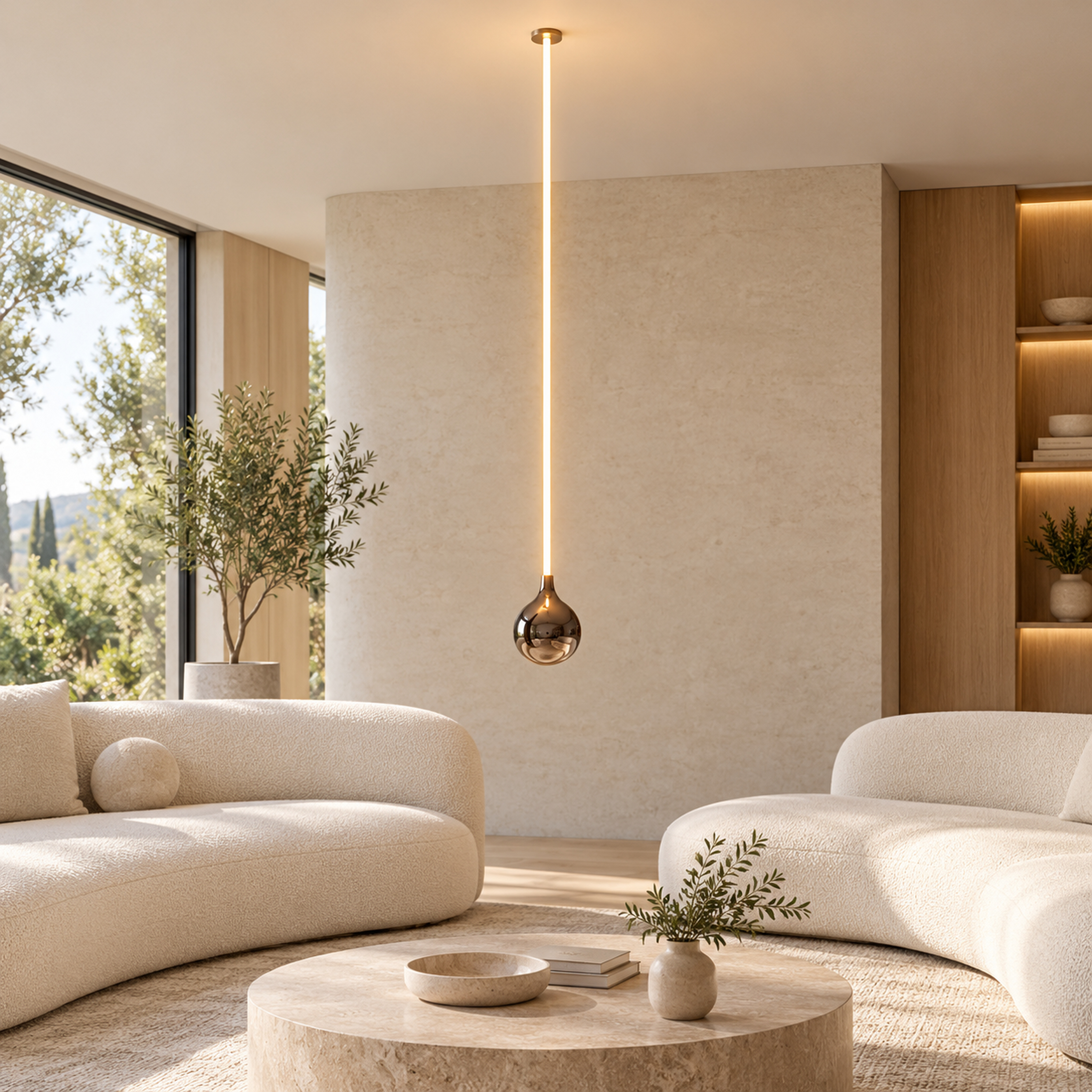 SPACE361 KAITAI Glass and Silicone Pendant Light KT-2256 - Modern Lamps - gallery image