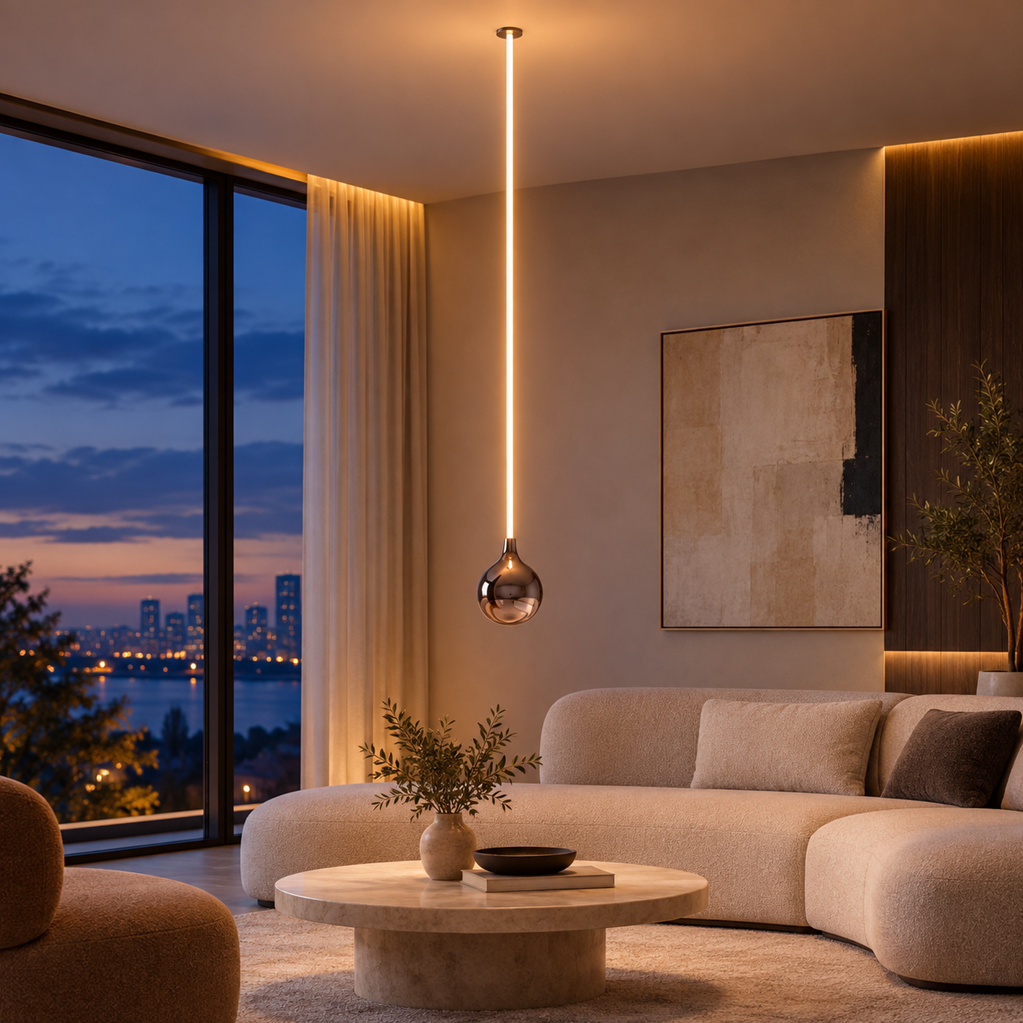 SPACE361 KAITAI Glass and Silicone Pendant Light KT-2256 - Modern Lamps - gallery image