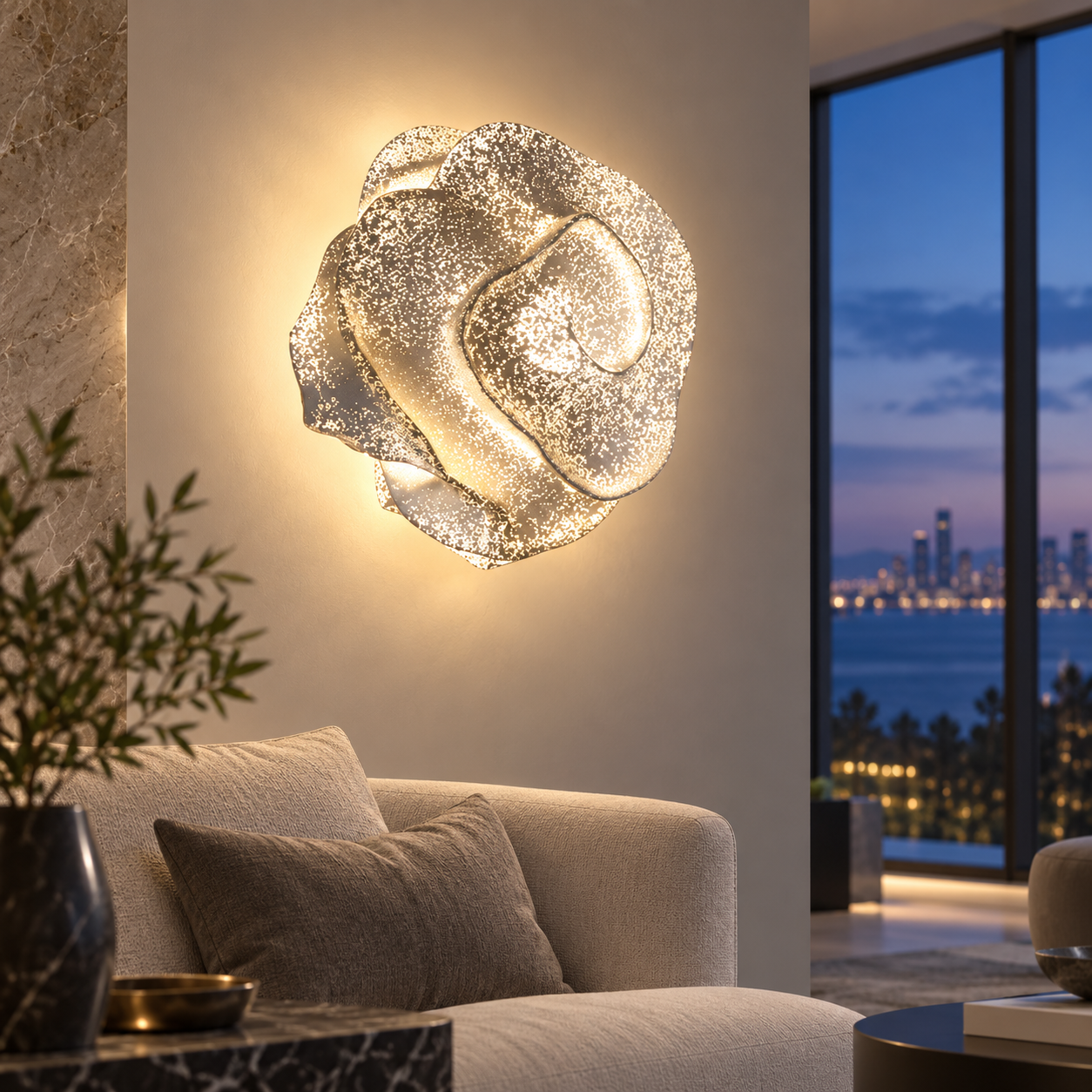 SPACE361 KAITAI Textured Rose Wall Light KT-6618 - Modern Lamps - gallery image