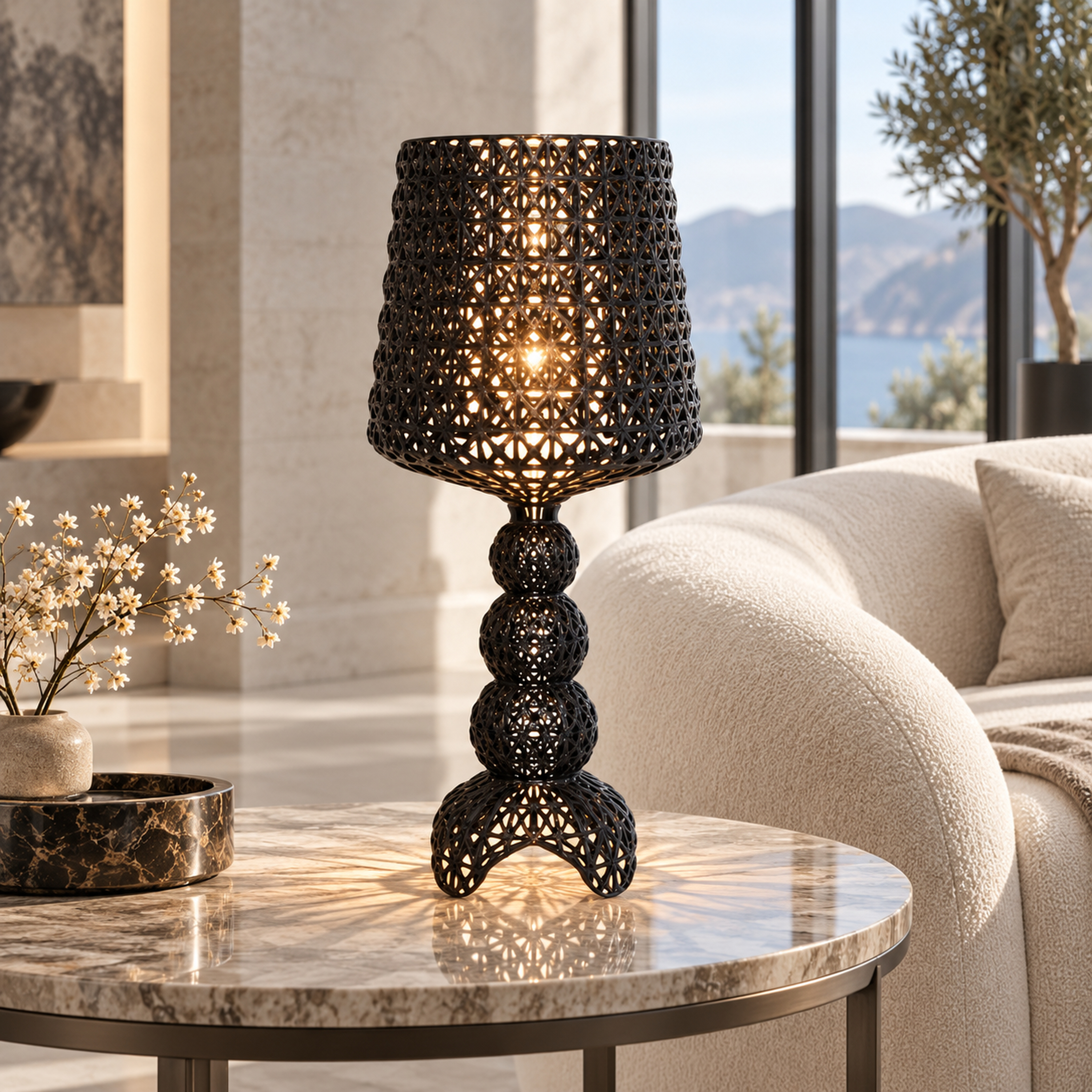 SPACE361 KAITAI Patterned Table Lamp KT-7011 - Modern Lamps - gallery image