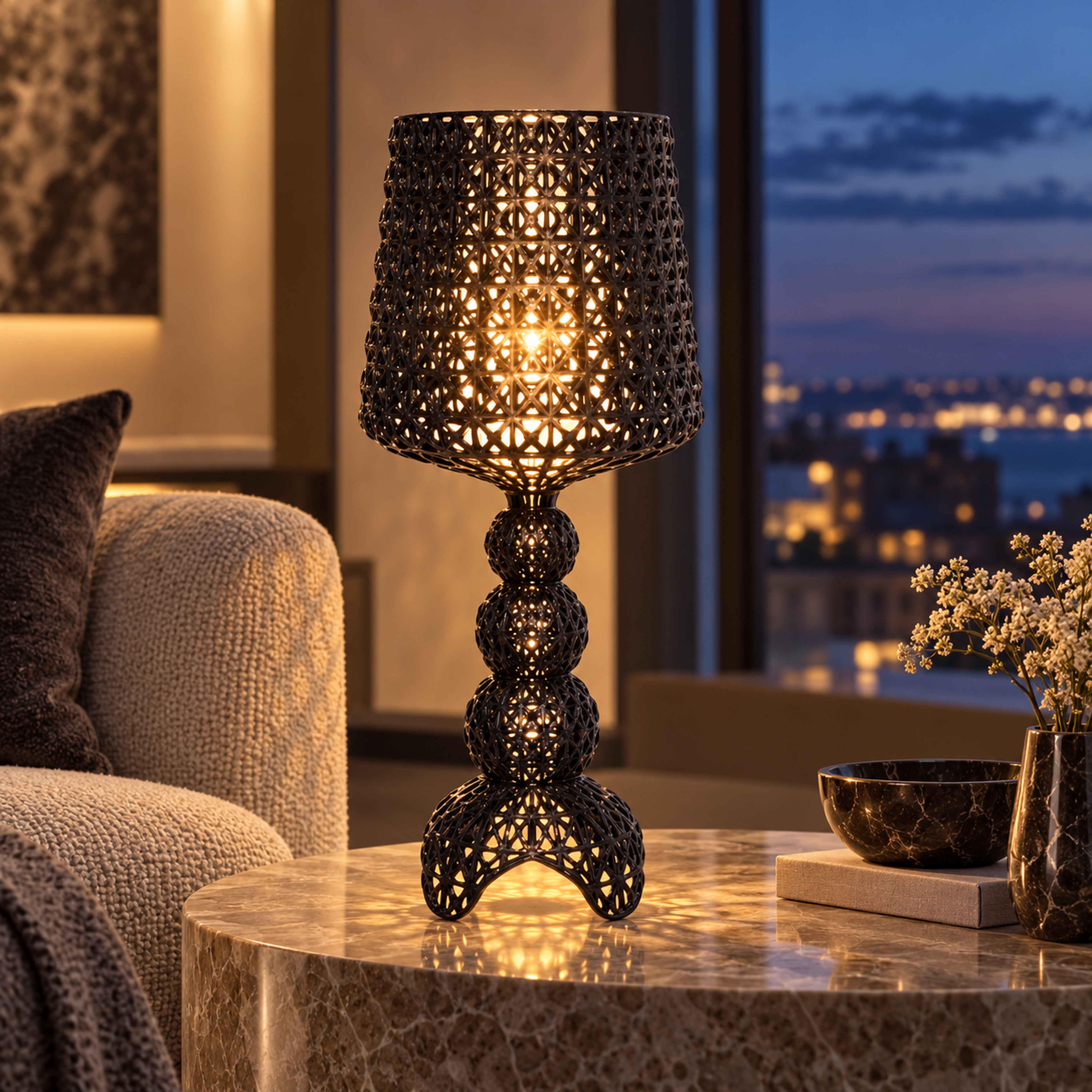 SPACE361 KAITAI Patterned Table Lamp KT-7011 - Modern Lamps - gallery image