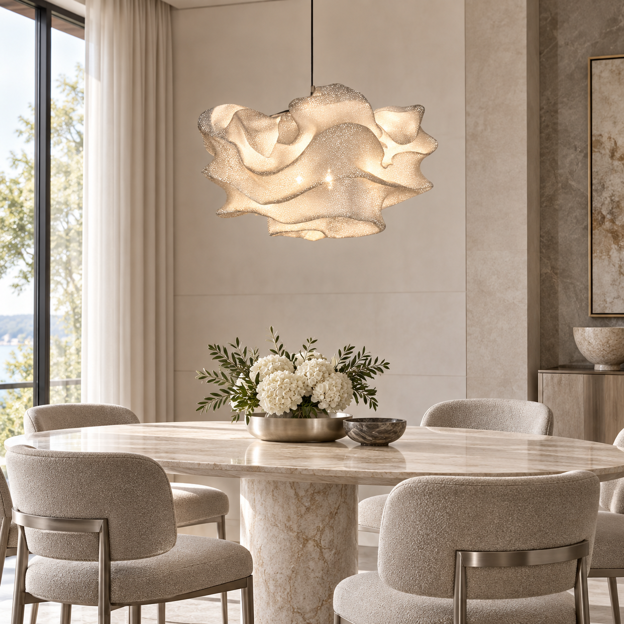 SPACE361 KAITAI Sculptural Wave Pendant Light KT-8830 - Modern Lamps - gallery image