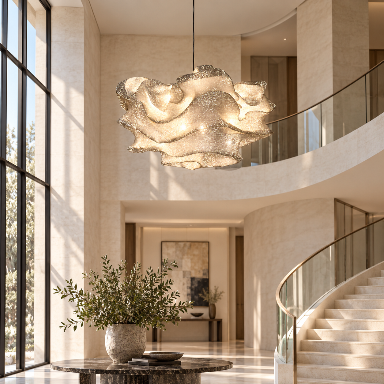 SPACE361 KAITAI Sculptural Wave Pendant Light KT-8830 - Modern Lamps - gallery image