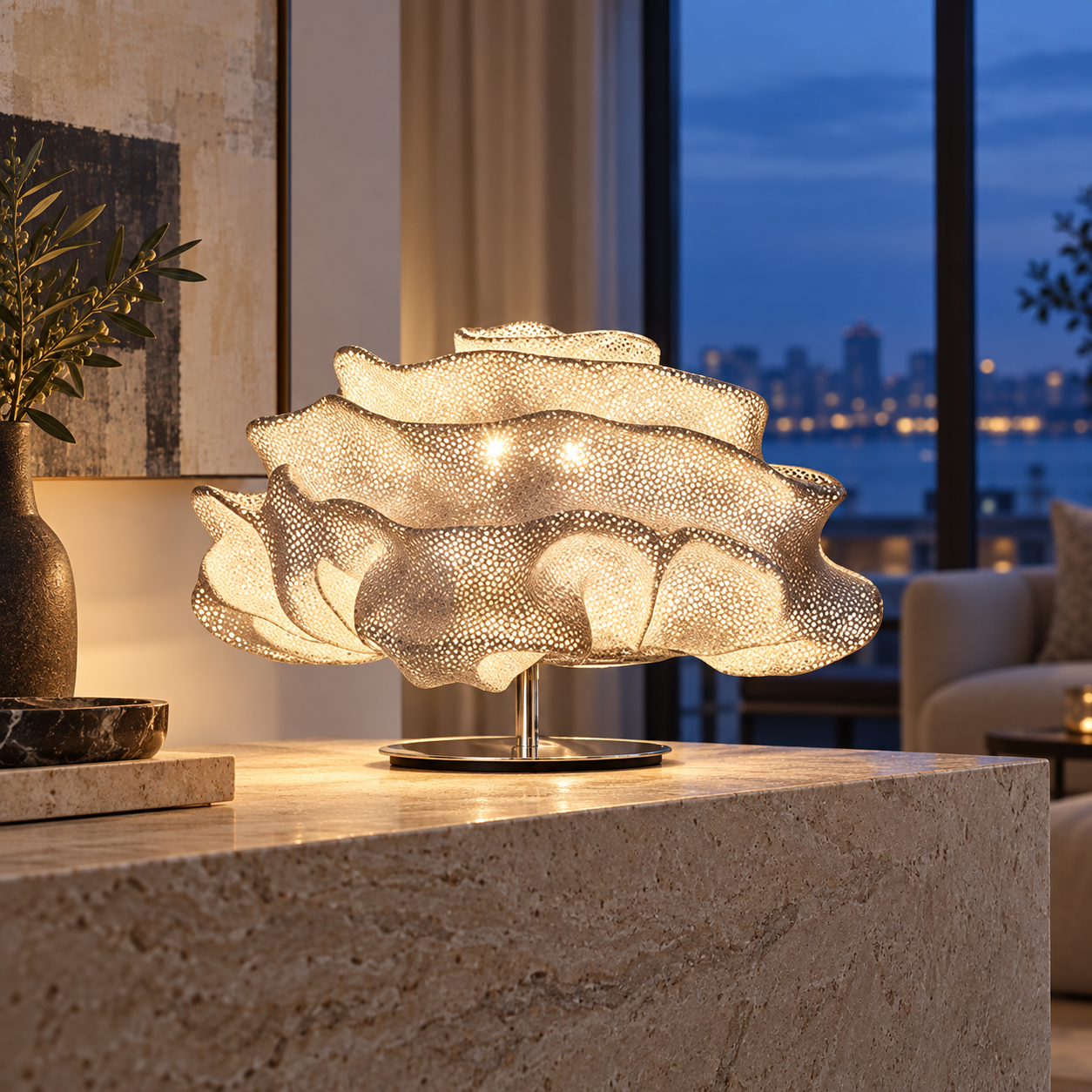 SPACE361 KAITAI Sculptural Wave Table Lamp KT-8831 - Modern Lamps - gallery image