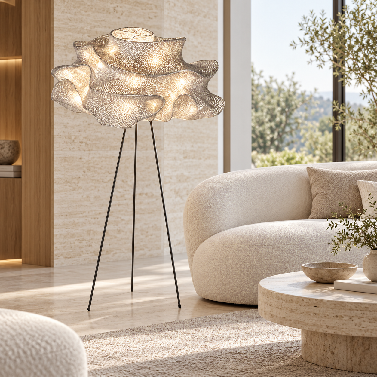 SPACE361 KAITAI Sculptural Wave Floor Lamp KT-8832 - Modern Lamps - gallery image
