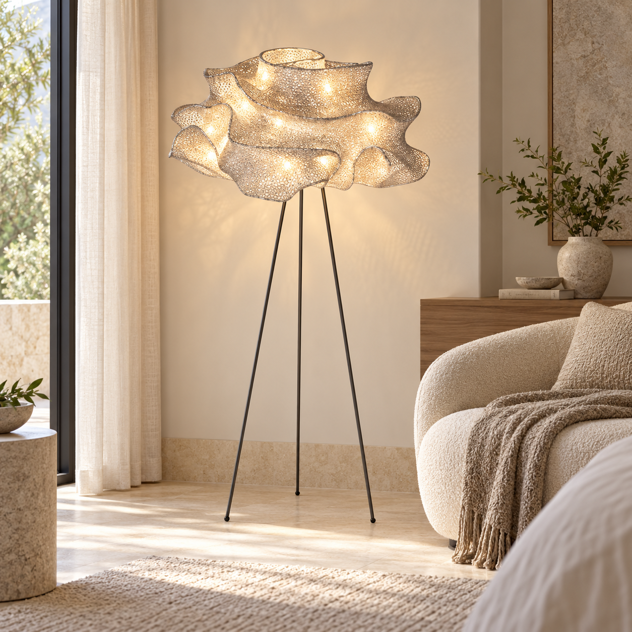 SPACE361 KAITAI Sculptural Wave Floor Lamp KT-8832 - Modern Lamps - gallery image