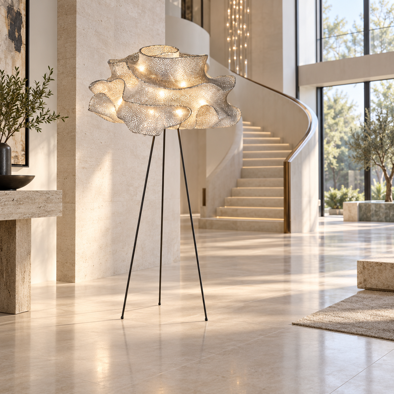 SPACE361 KAITAI Sculptural Wave Floor Lamp KT-8832 - Modern Lamps - gallery image