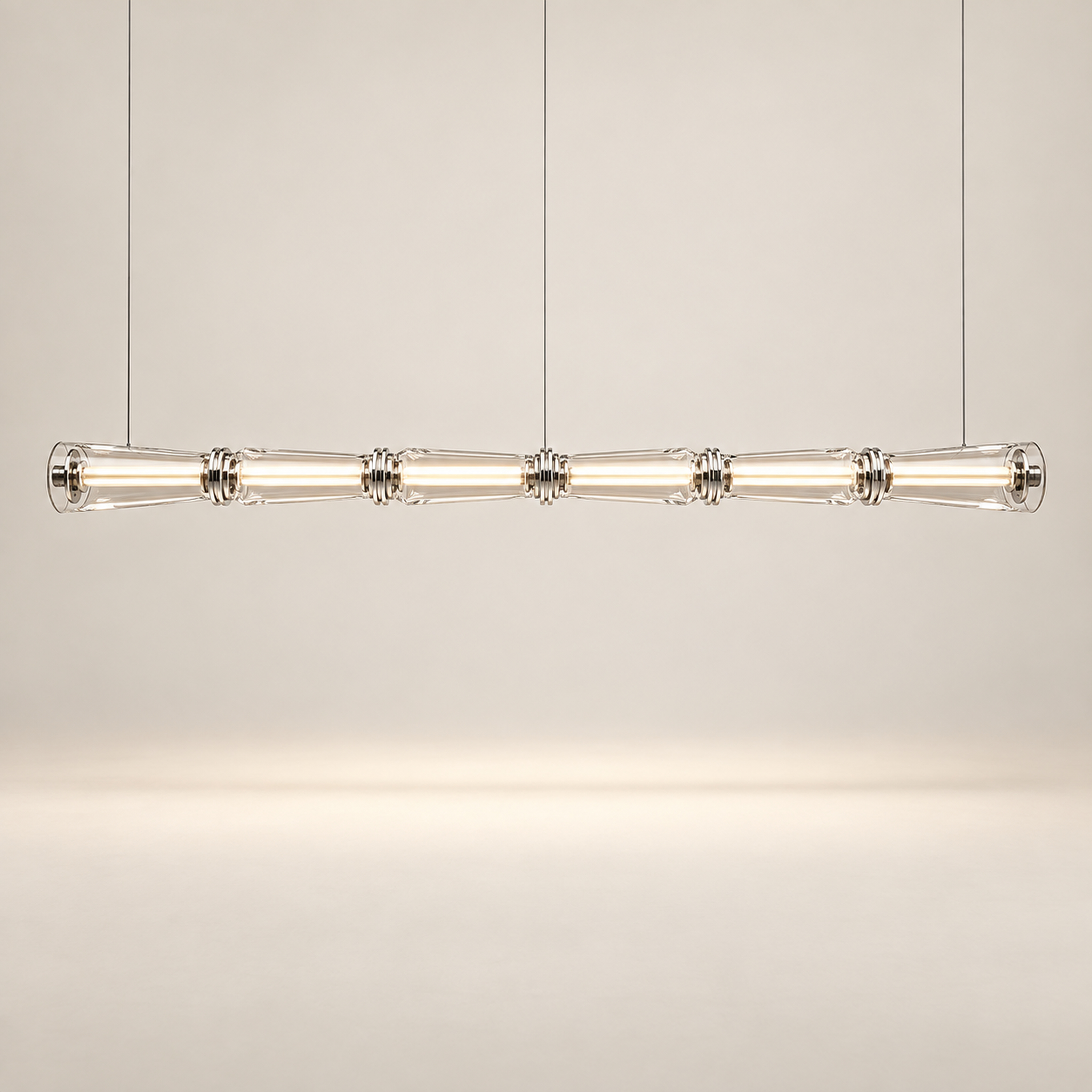 SPACE361 Amara A8131 Parallel Glass Linear Pendant Light - Modern Lamps - collection product