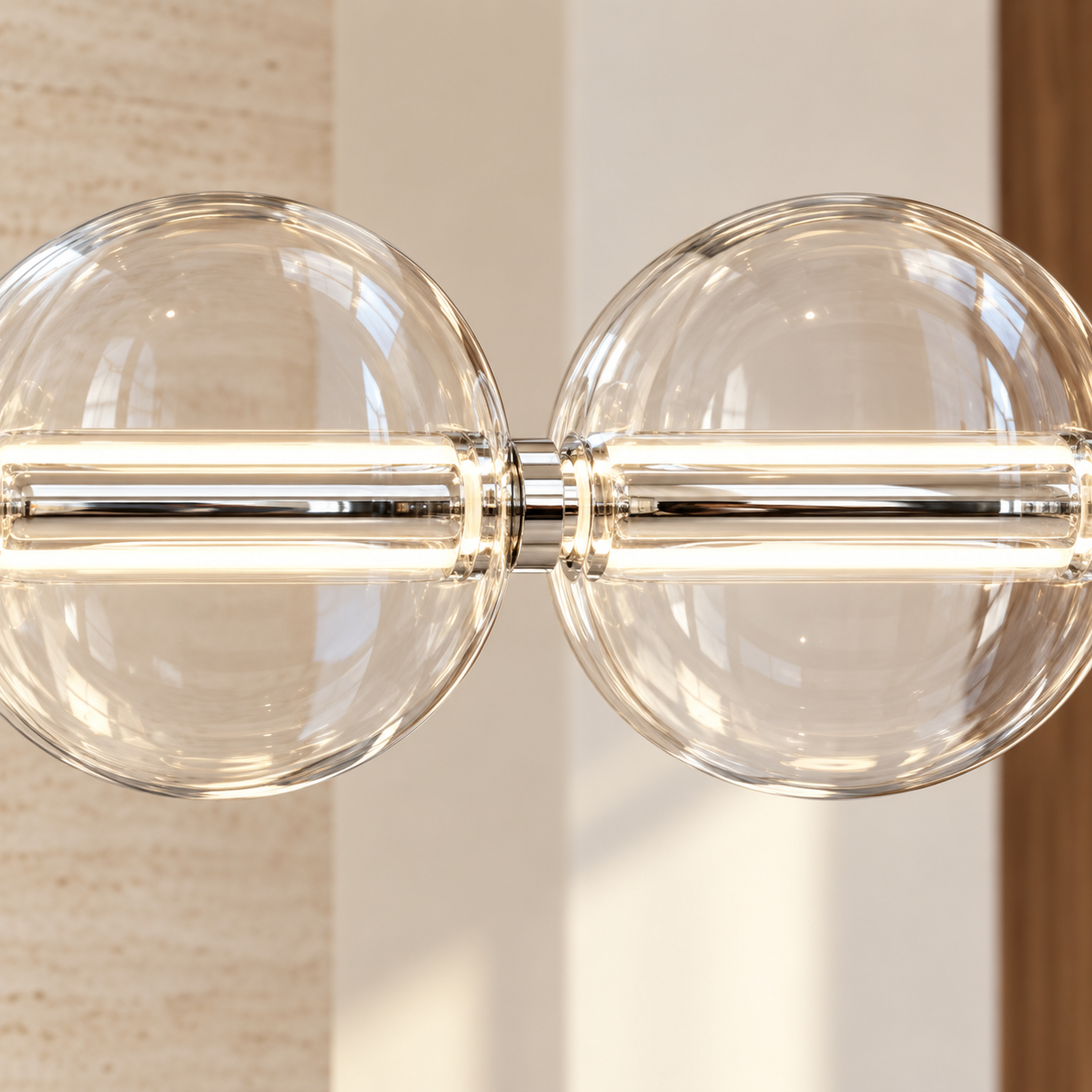 SPACE361 Amara A8132 Bubble Glass Linear Pendant Light - Modern Lamps - gallery image