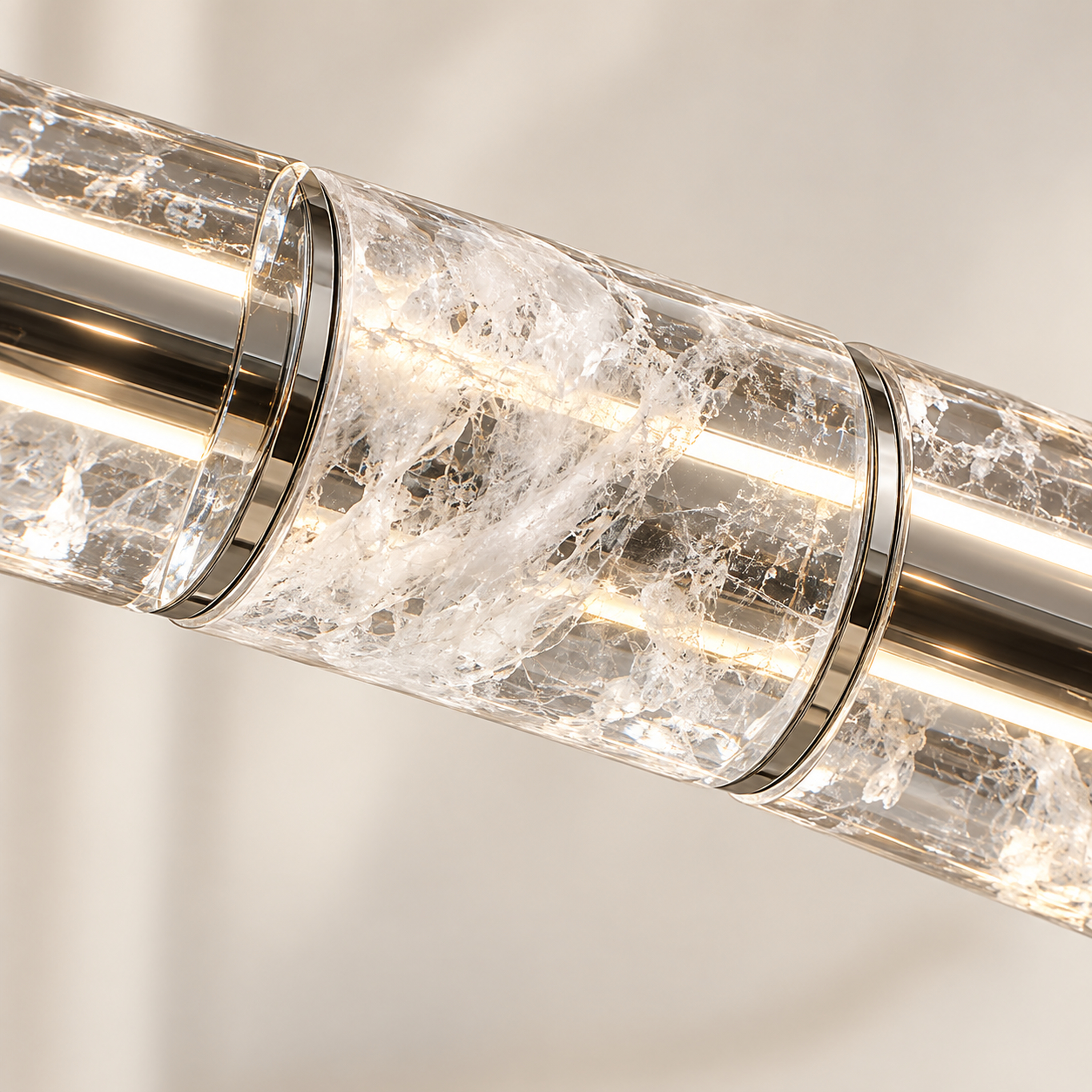 SPACE361 Amara A8134 Crystal Cloud Linear Pendant Light - Modern Lamps - gallery image