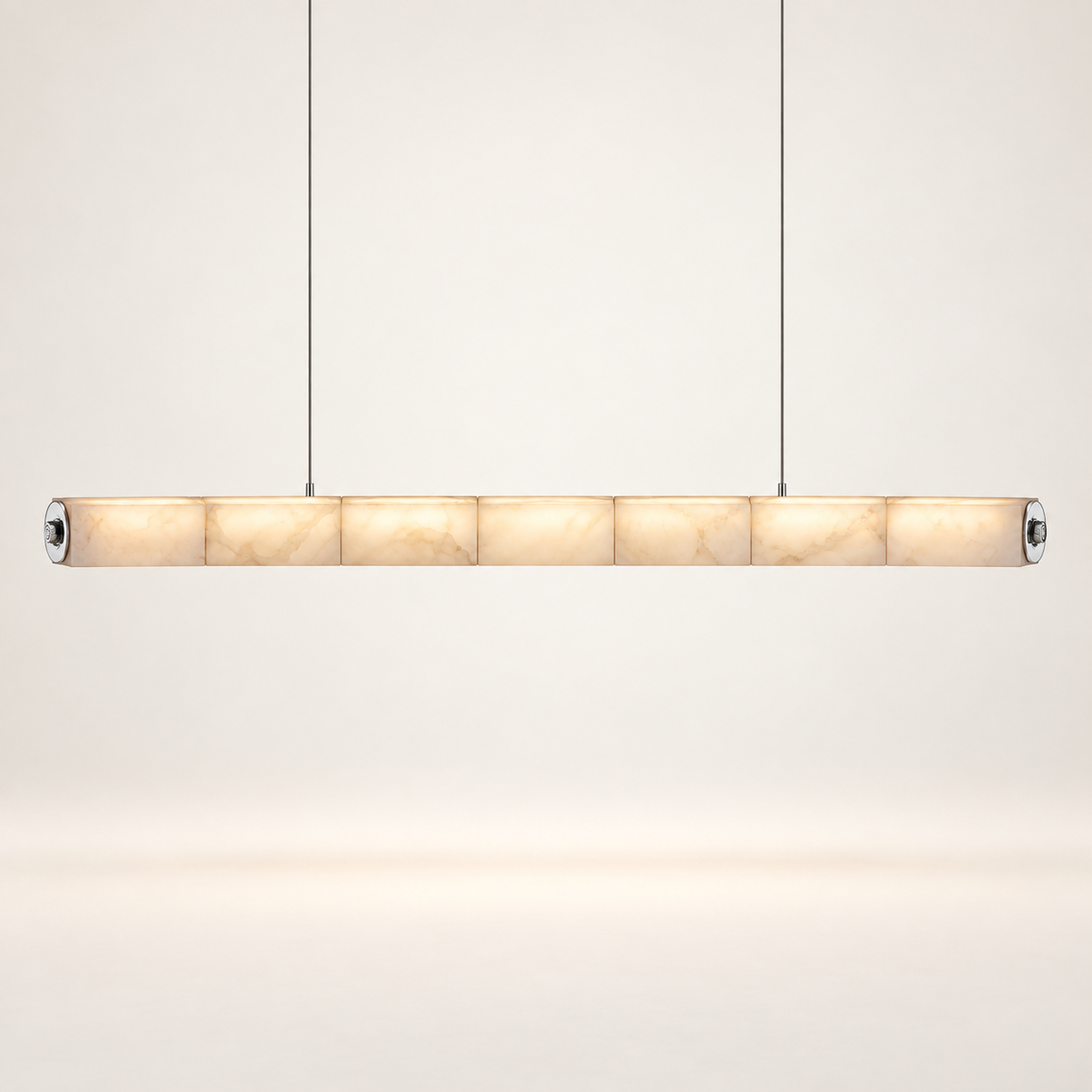 SPACE361 Amara A8137 Spanish Stone Square Linear Pendant Light - Modern Lamps - collection product