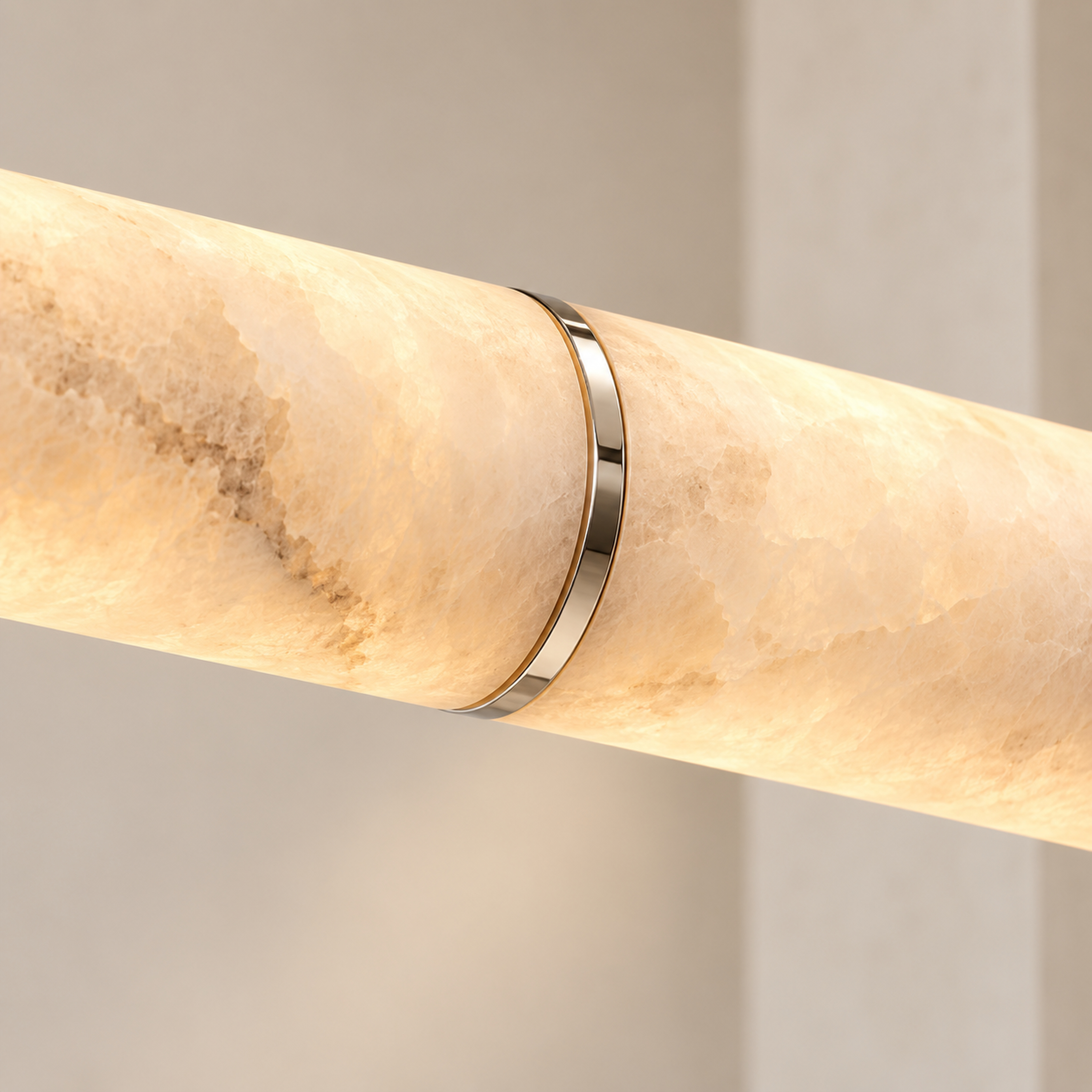 SPACE361 Amara A8138 Spanish Stone Round Linear Pendant Light - Modern Lamps - gallery image