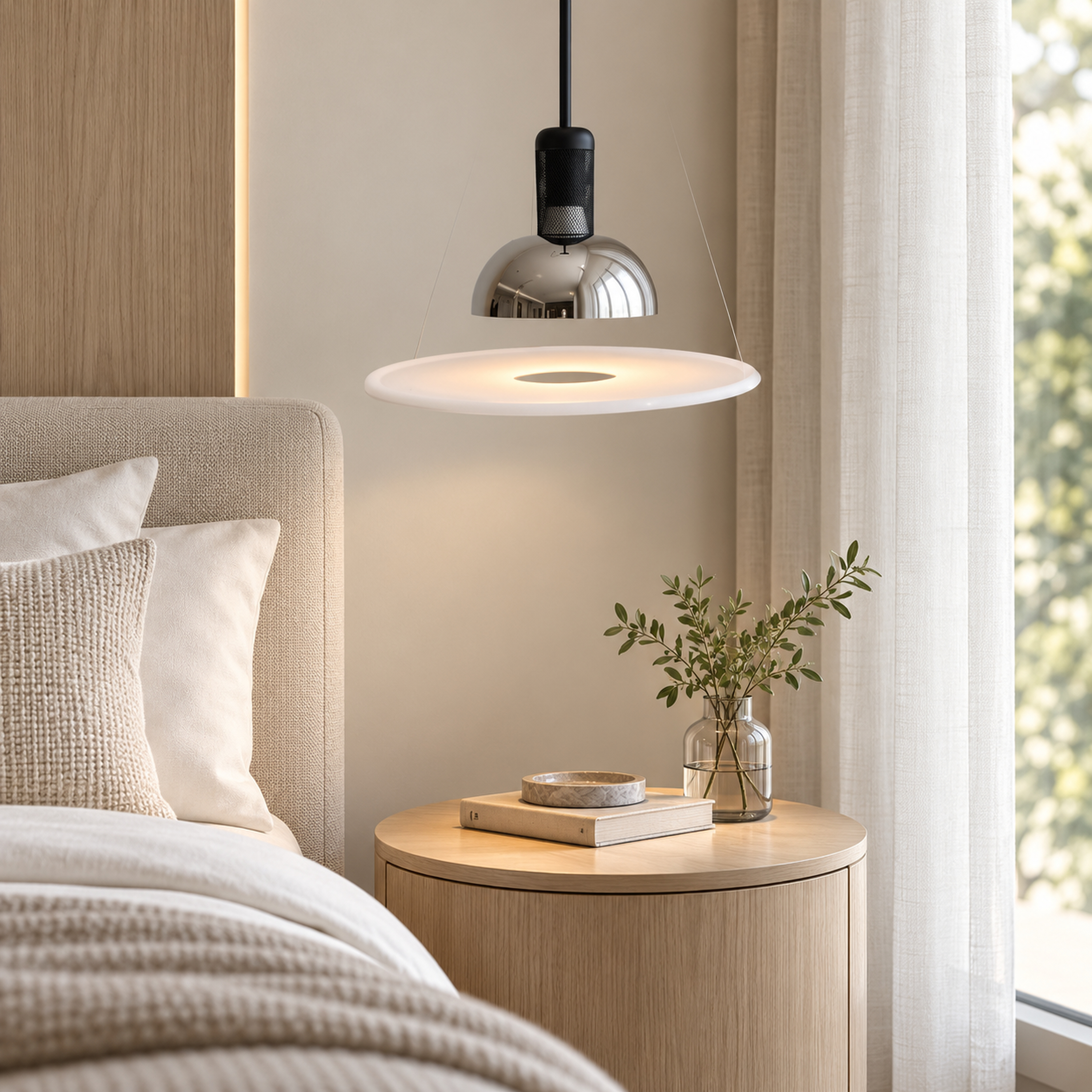 SPACE361 Amara UFO Ceiling Light - Nickel - Modern Lamps - gallery image
