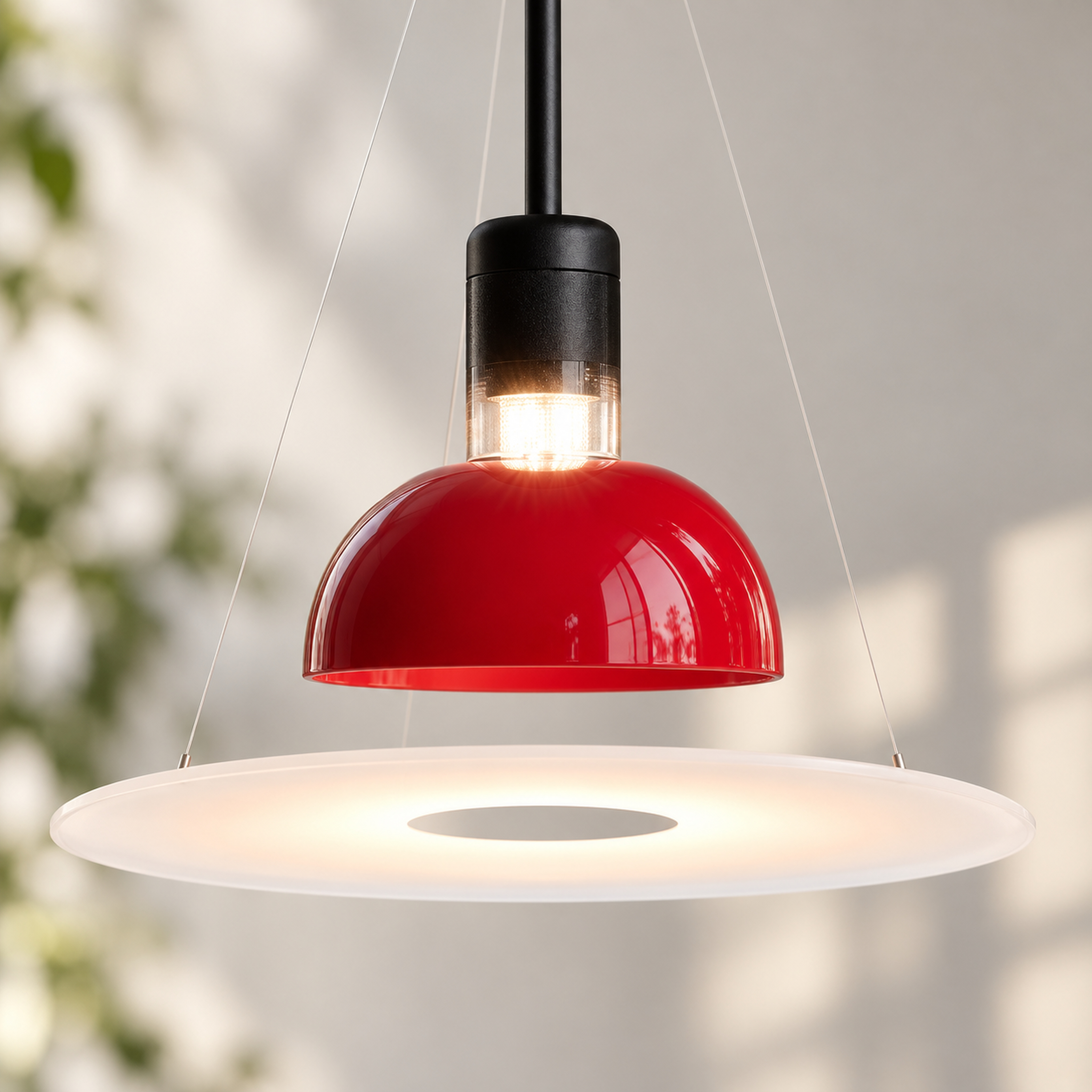 SPACE361 Amara UFO Ceiling Light - Limited Edition Red - Modern Lamps - gallery image